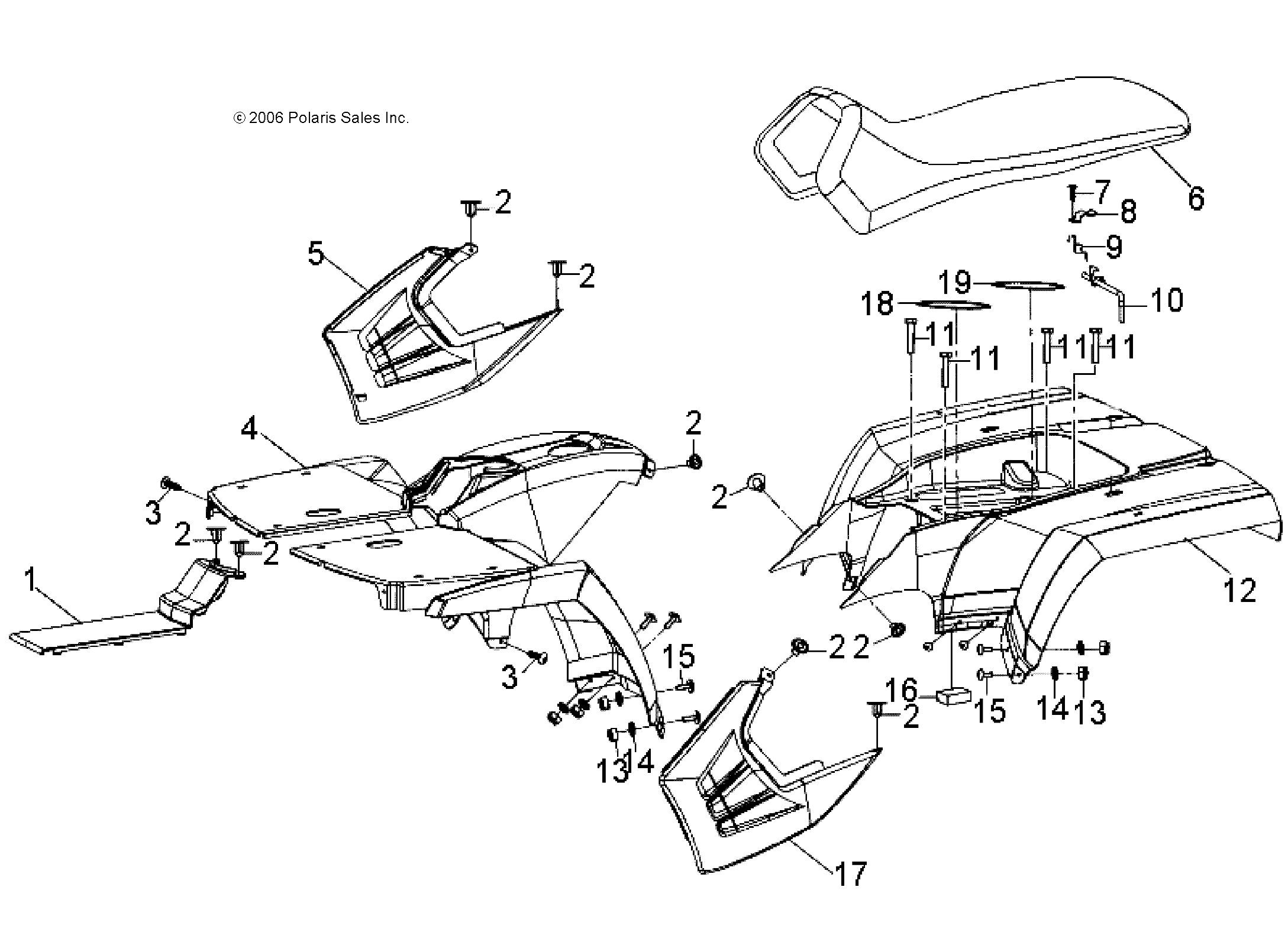 BODY, CAB and SEAT - A12FA09AA (49ATVCAB07SPRT90)