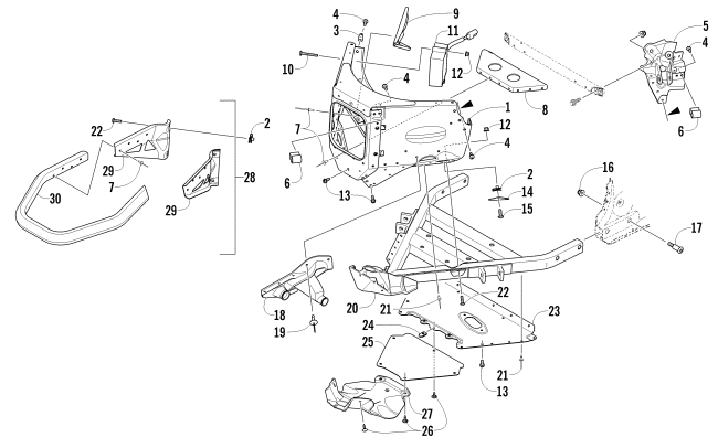 FRONT BUMPER AND FRAME ASSEMBLY