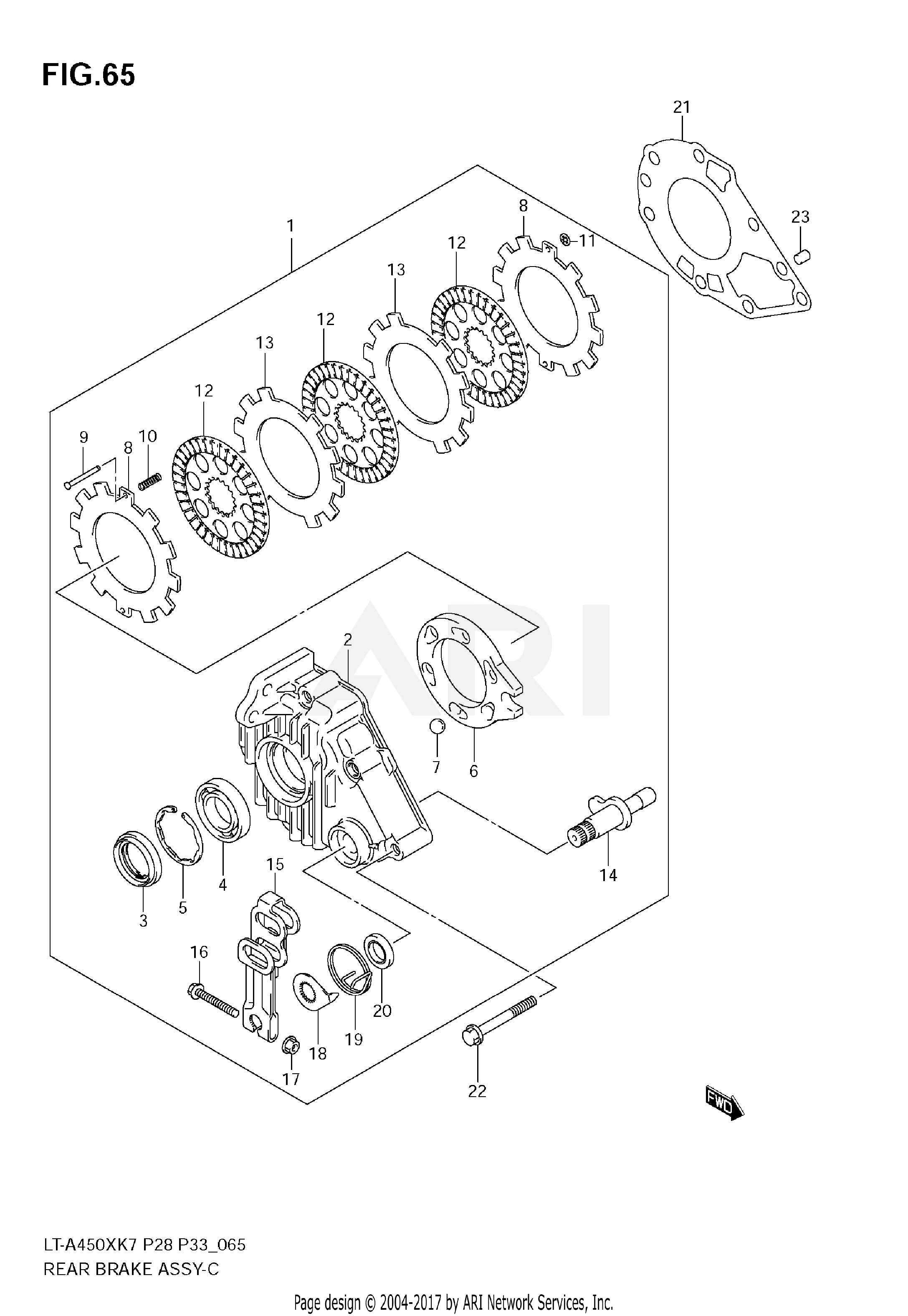 REAR BRAKE ASSY