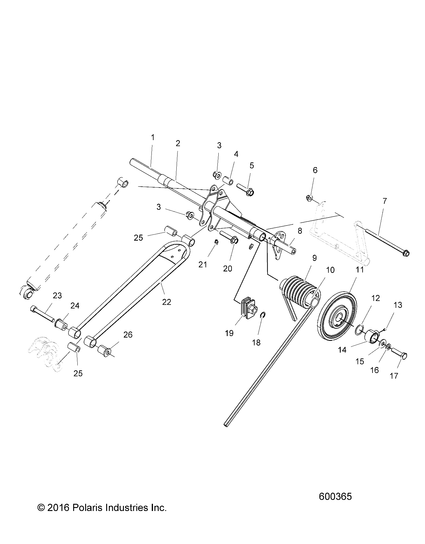 SUSPENSION, TORQUE ARM, REAR - S20EEG6PSL (600365)