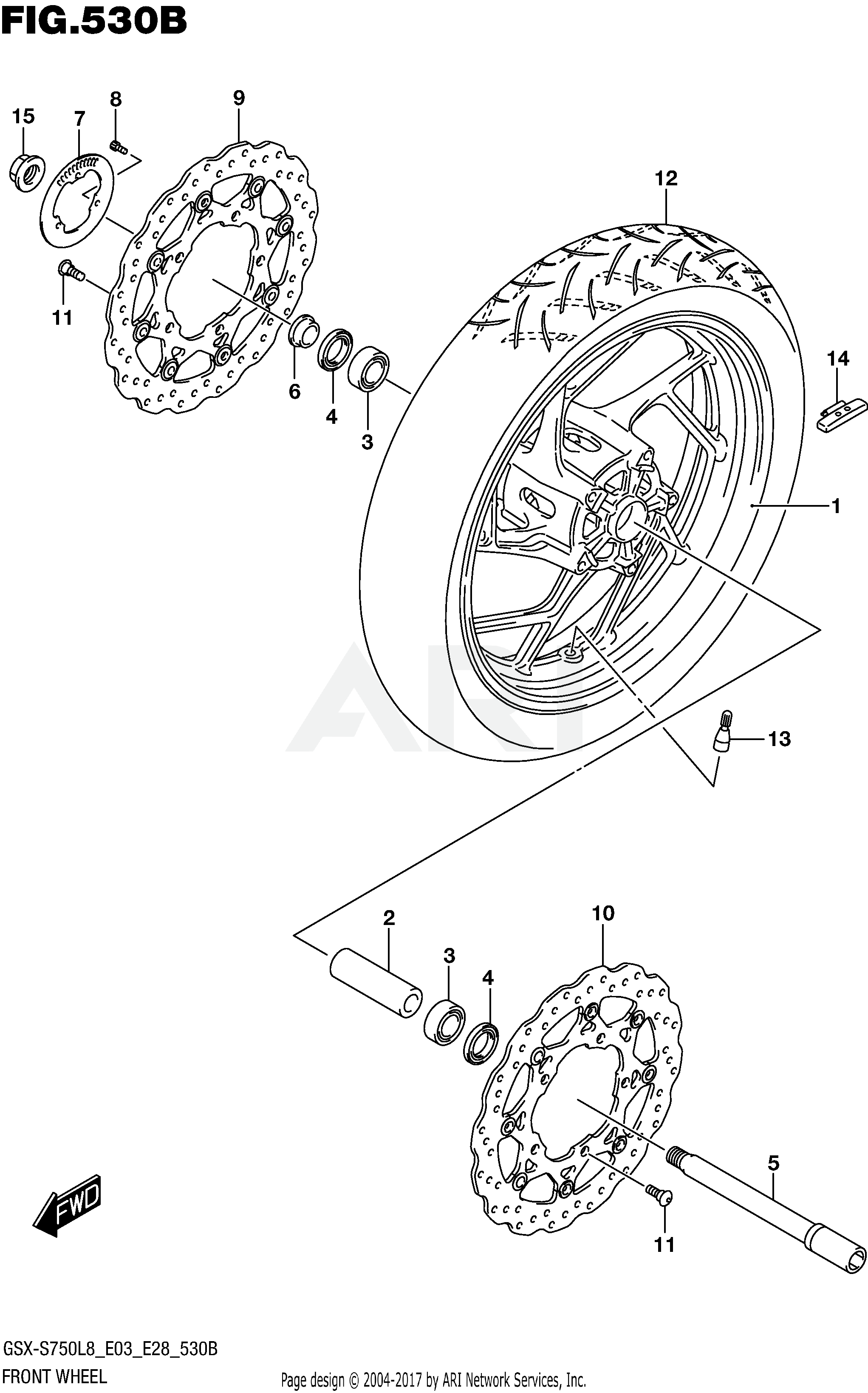 FRONT WHEEL (GSX-S750L8 E33)