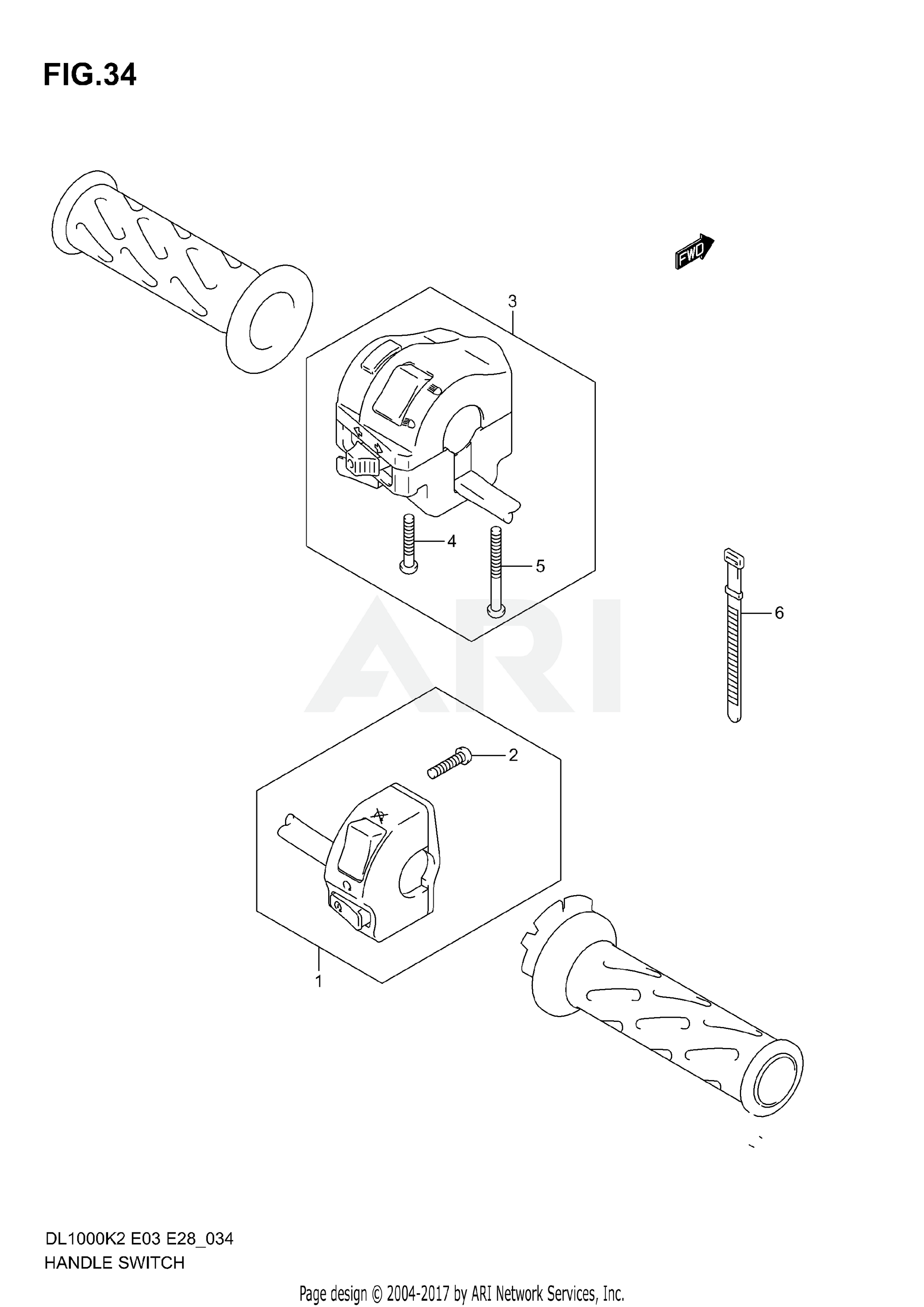 HANDLE SWITCH (MODEL K2/K3)