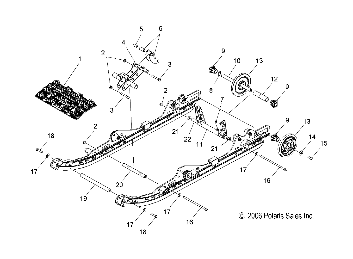 SUSPENSION, REAR - S09PB8ES/ESL (49SNOWSUSPRR08IQCFI)