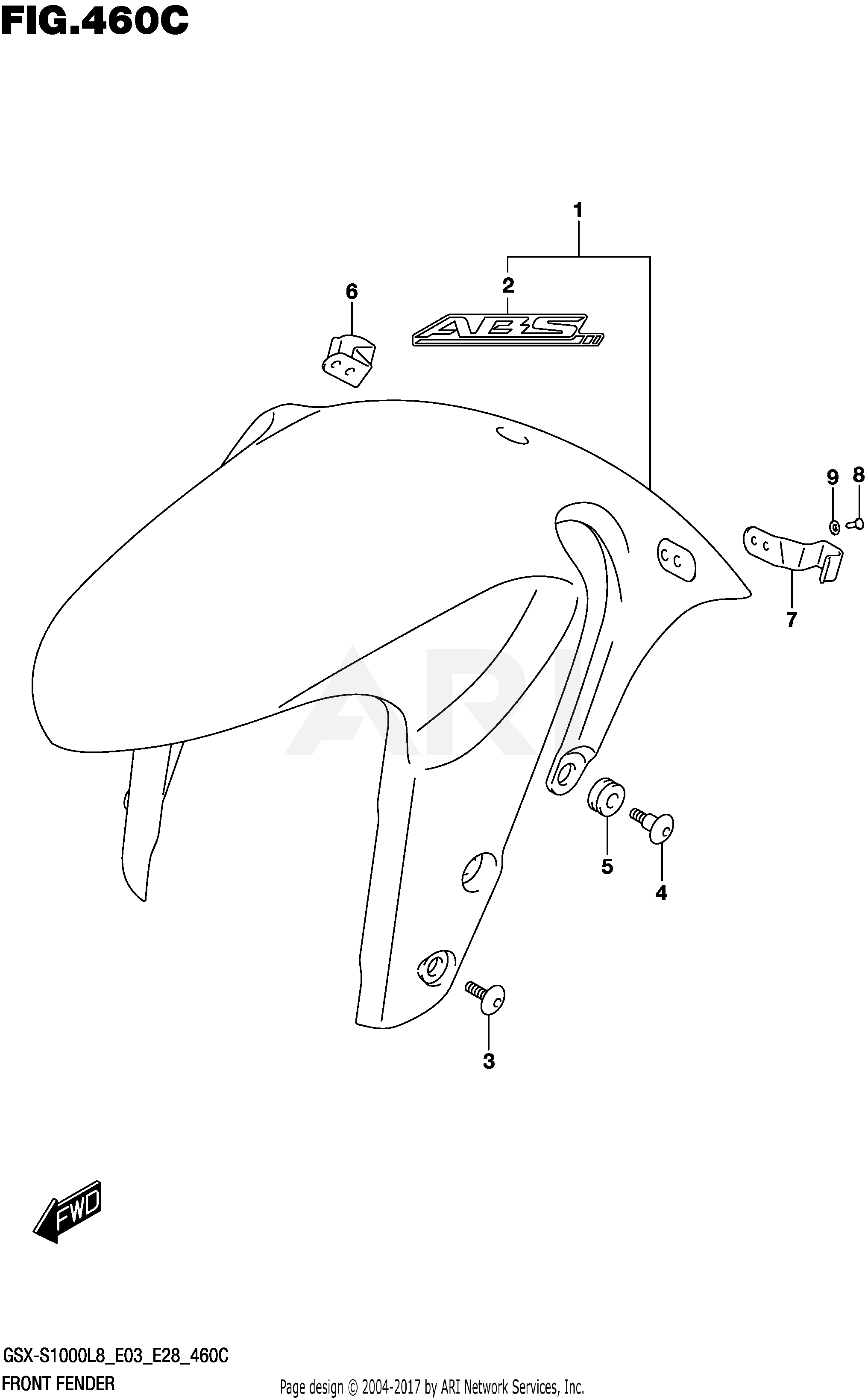 FRONT FENDER (GSX-S1000AL8 E28)