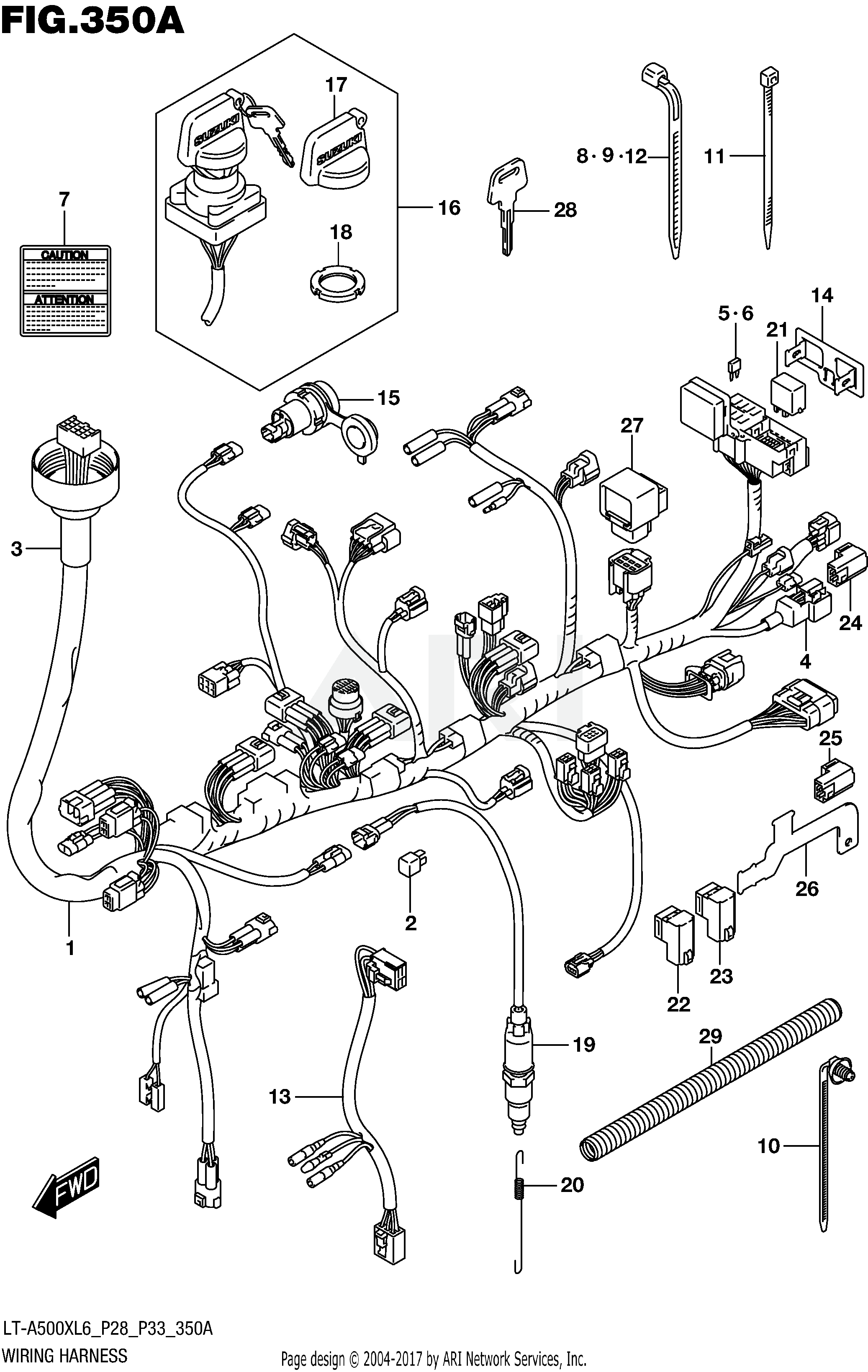 WIRING HARNESS (LT-A500XL6 P28)