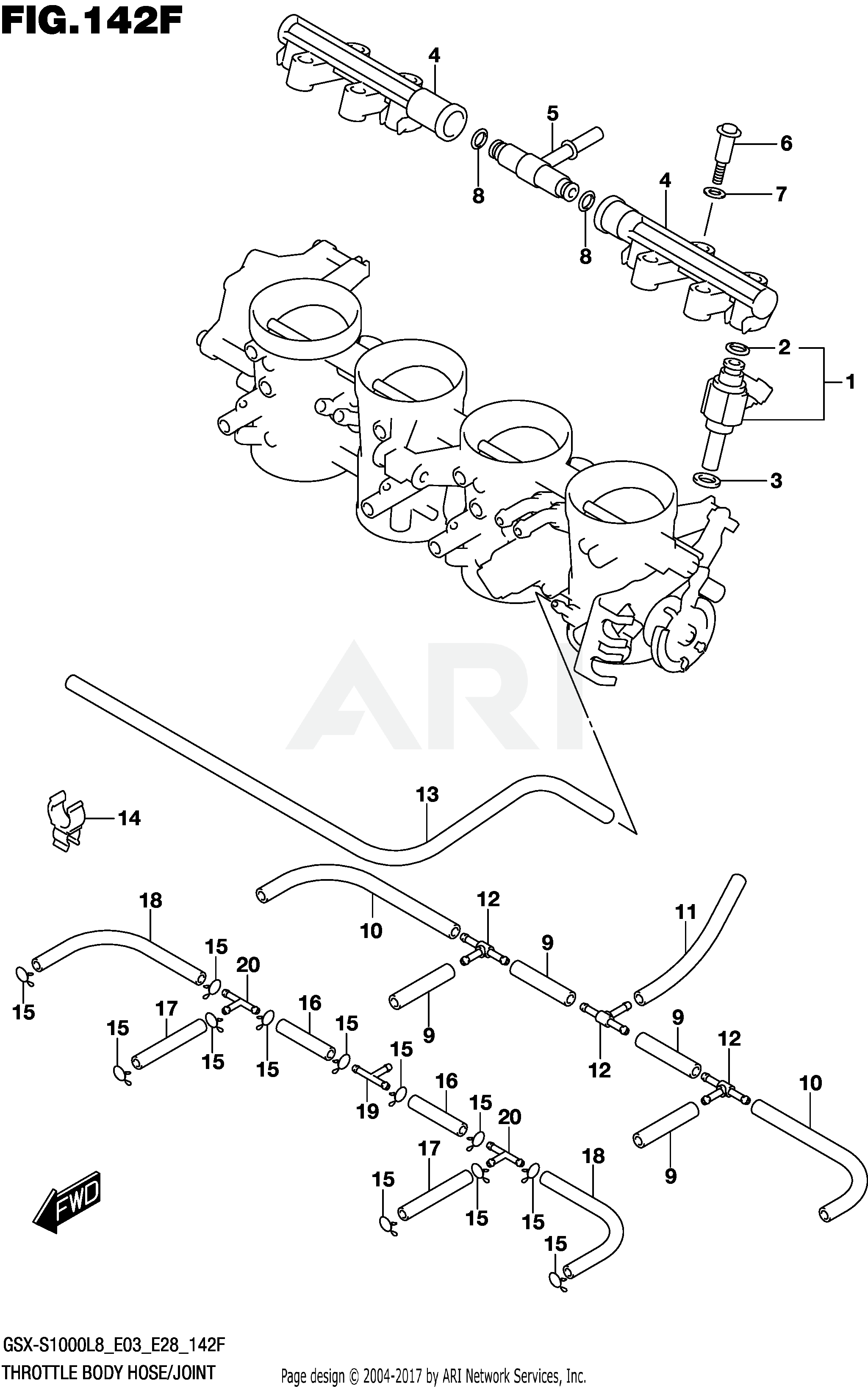 THROTTLE BODY HOSE/JOINT (GSX-S1000ZL8 E33)