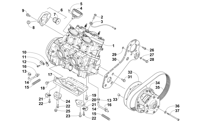 ENGINE AND RELATED PARTS