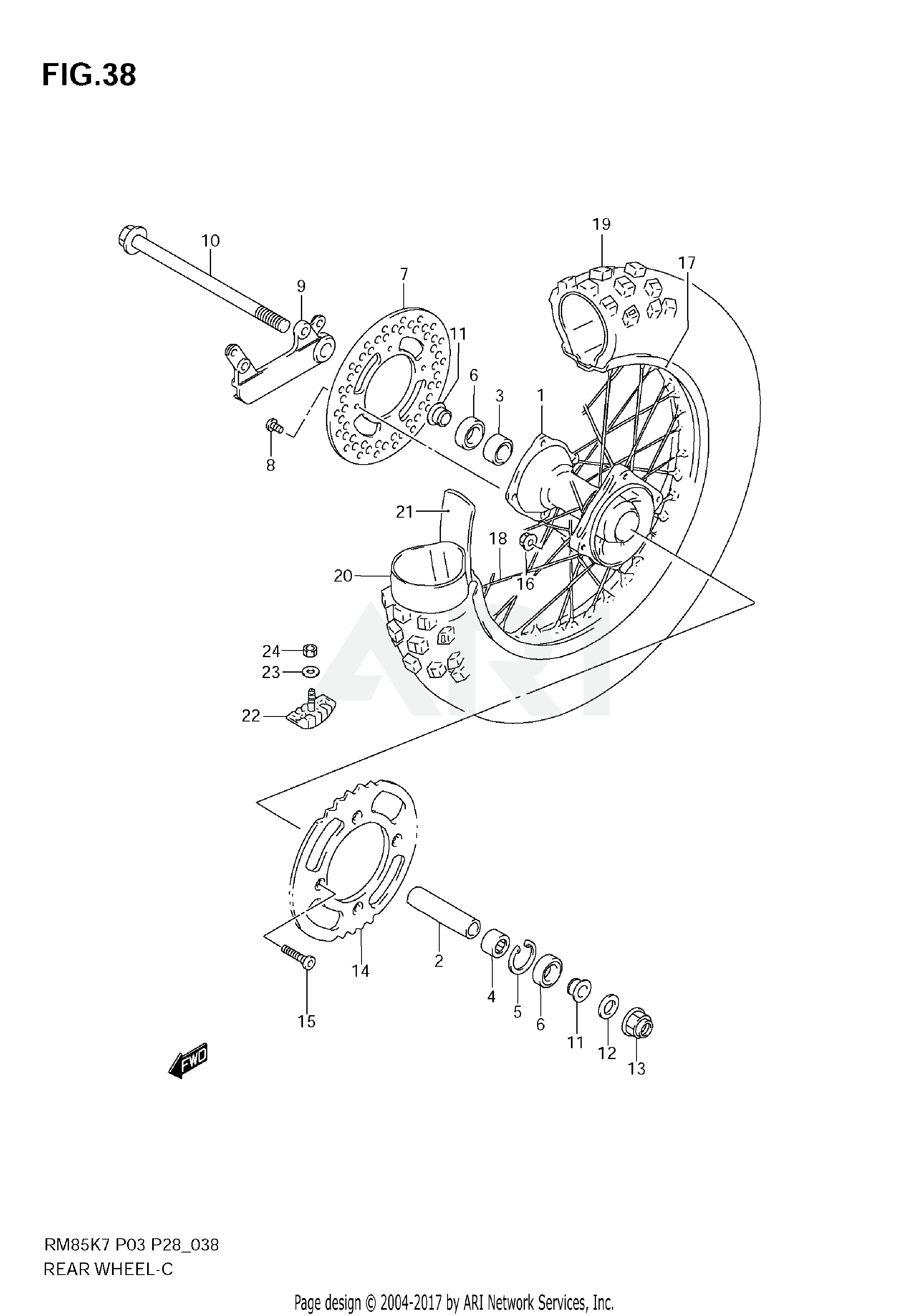 REAR WHEEL (RM85K7/K8/K9)