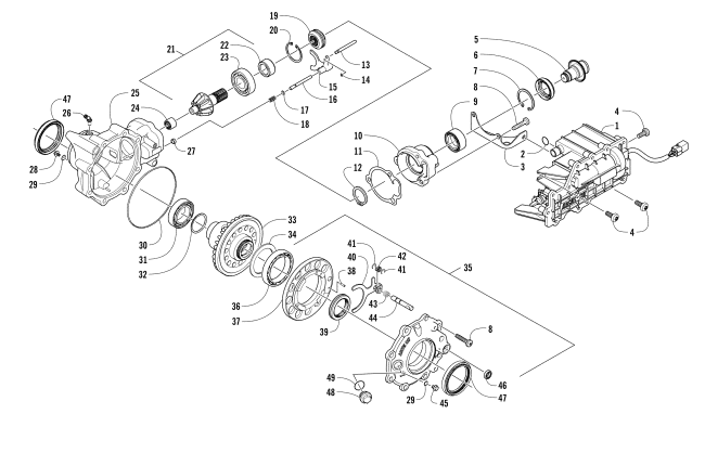 FRONT DRIVE GEARCASE ASSEMBLY