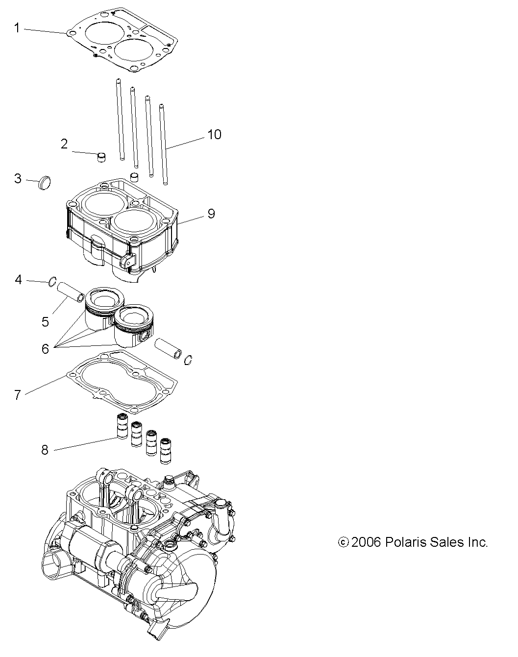 ENGINE, PISTON and CYLINDER - R12HR76AG/AR (49RGRPISTON077006X6)