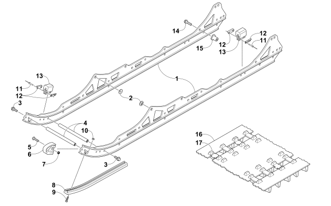 SLIDE RAIL AND TRACK ASSEMBLY