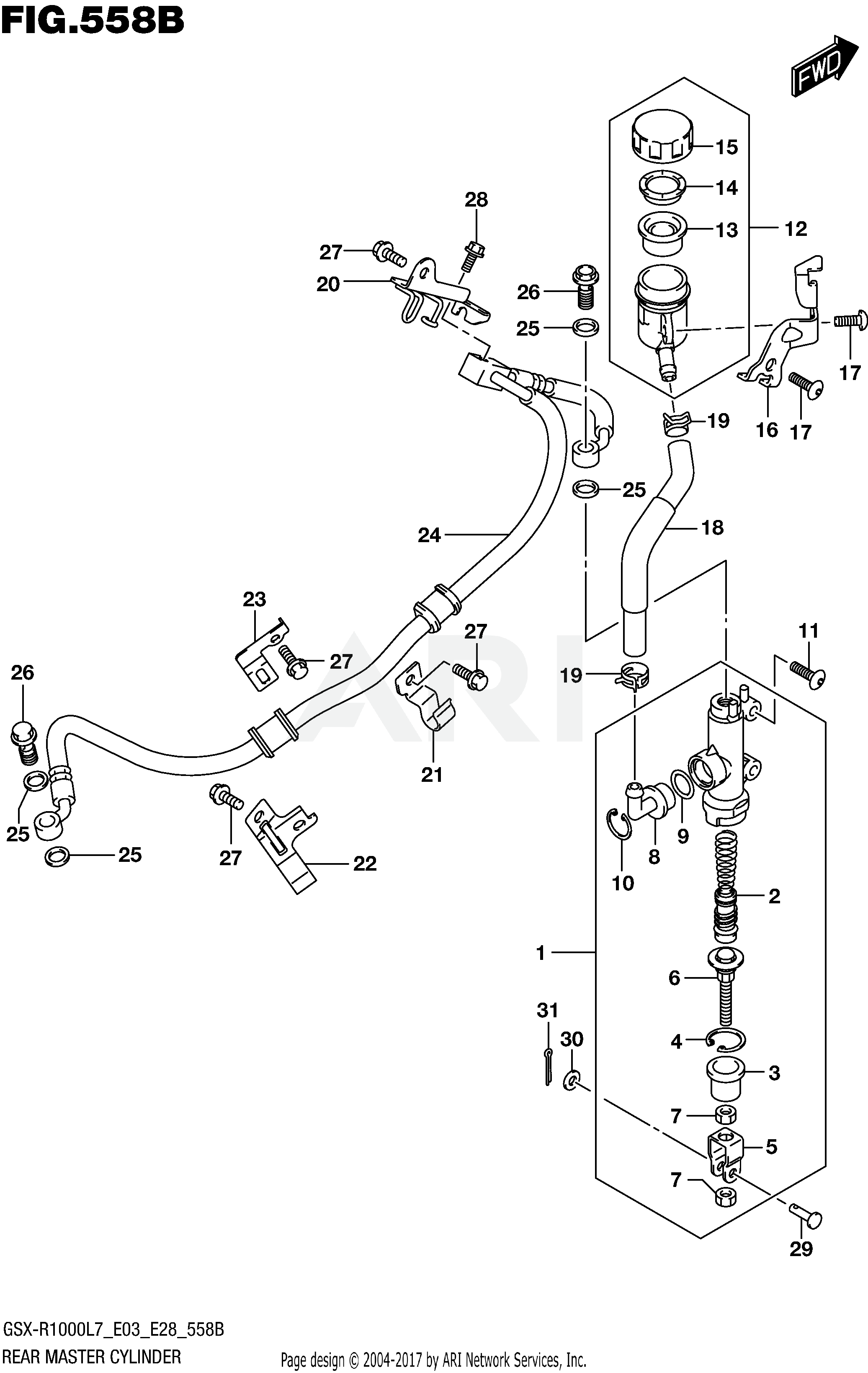 REAR MASTER CYLINDER (GSX-R1000L7 E28)