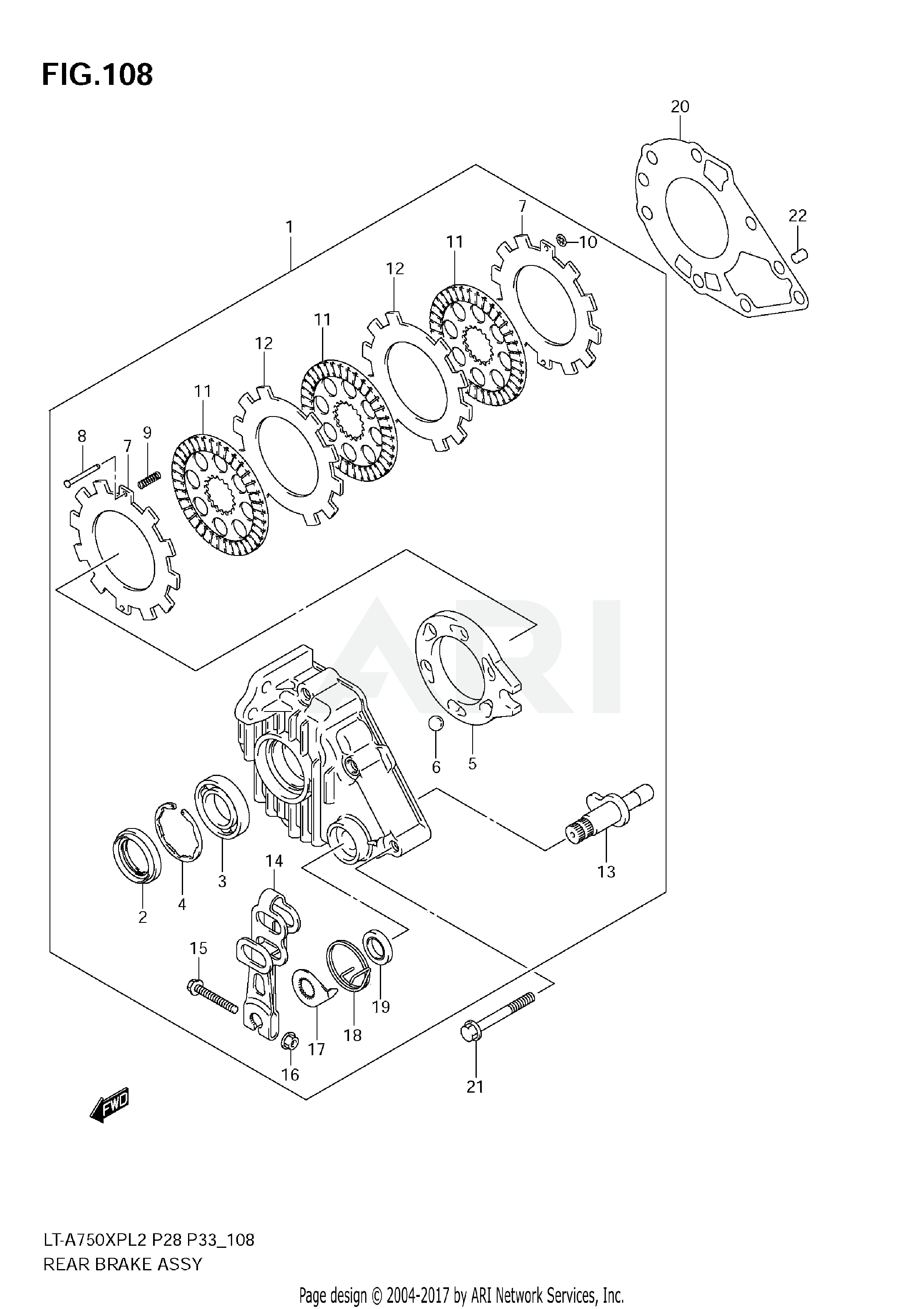 REAR BRAKE ASSY