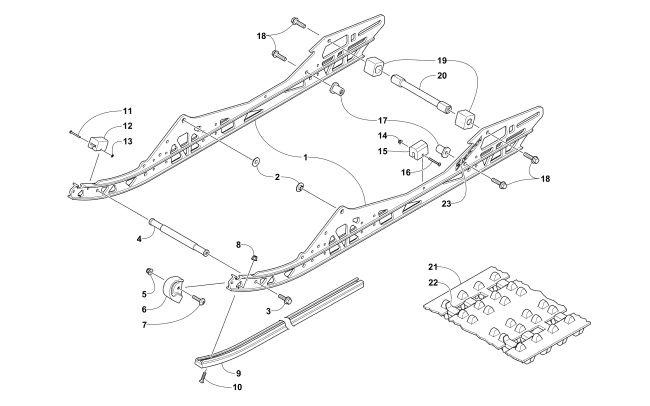 SLIDE RAIL AND TRACK ASSEMBLY