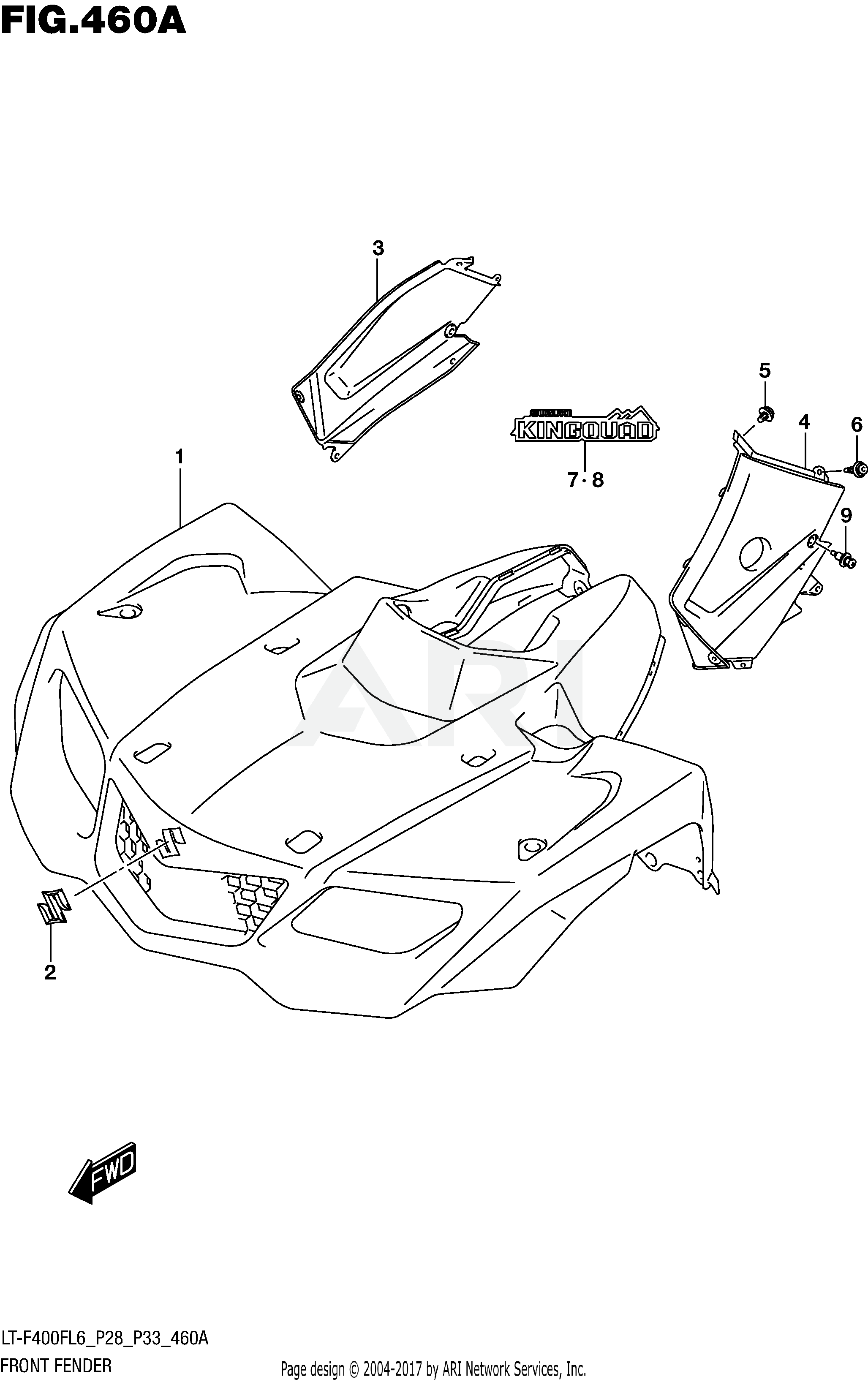 FRONT FENDER (LT-F400FL6 P28)