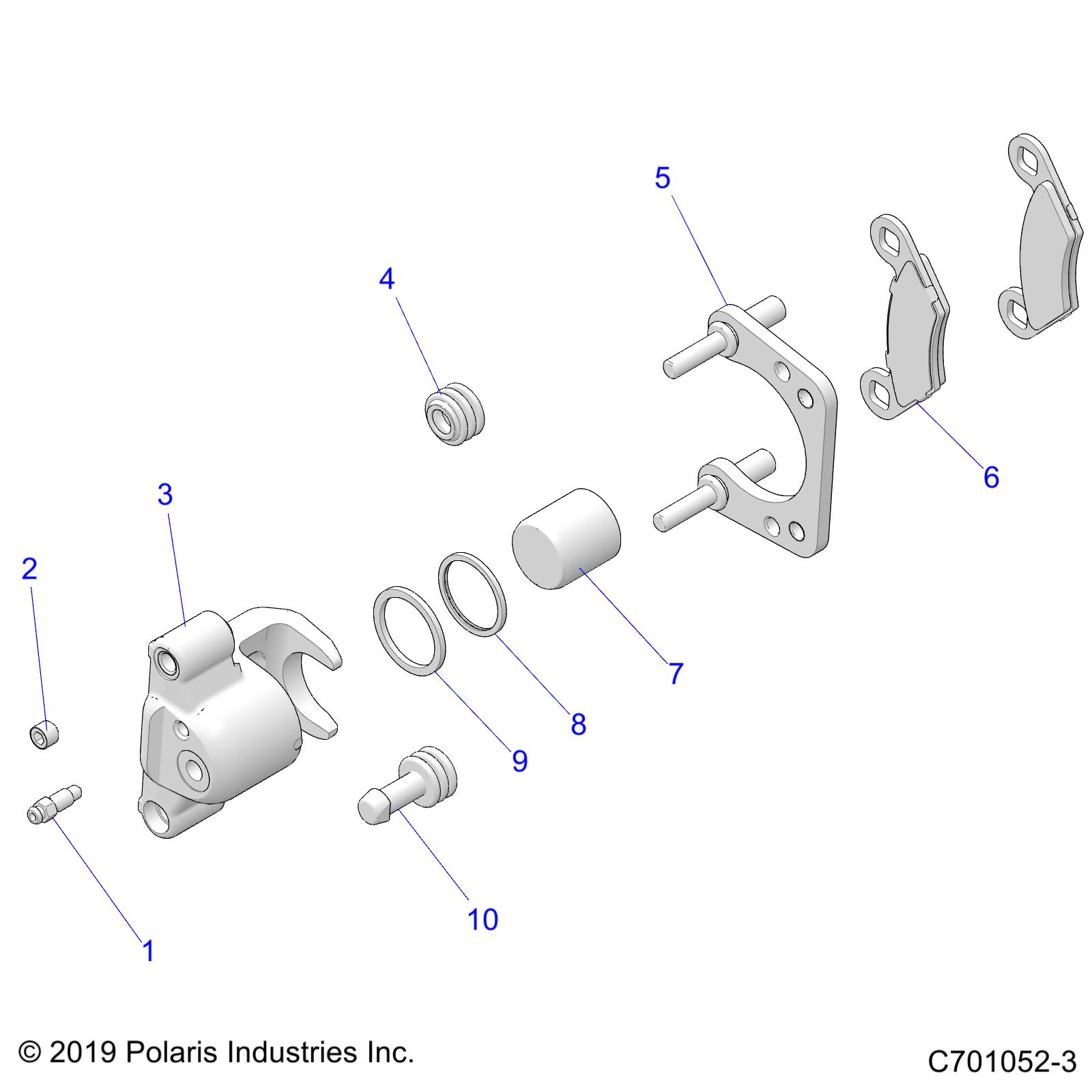 BRAKES, REAR CALIPER - Z20CHA57A2/E57AM (C701052-3)