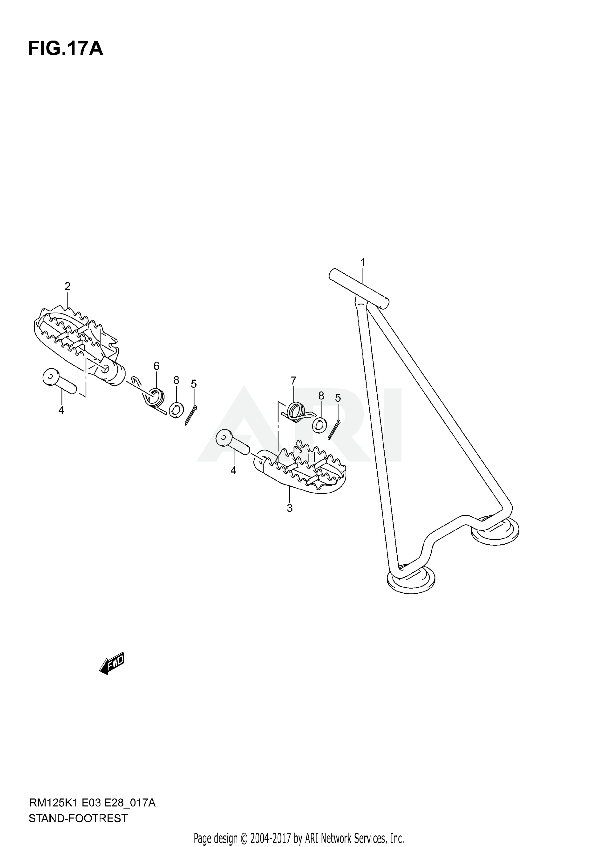 STAND - FOOTREST (MODEL K3/K4/K5)