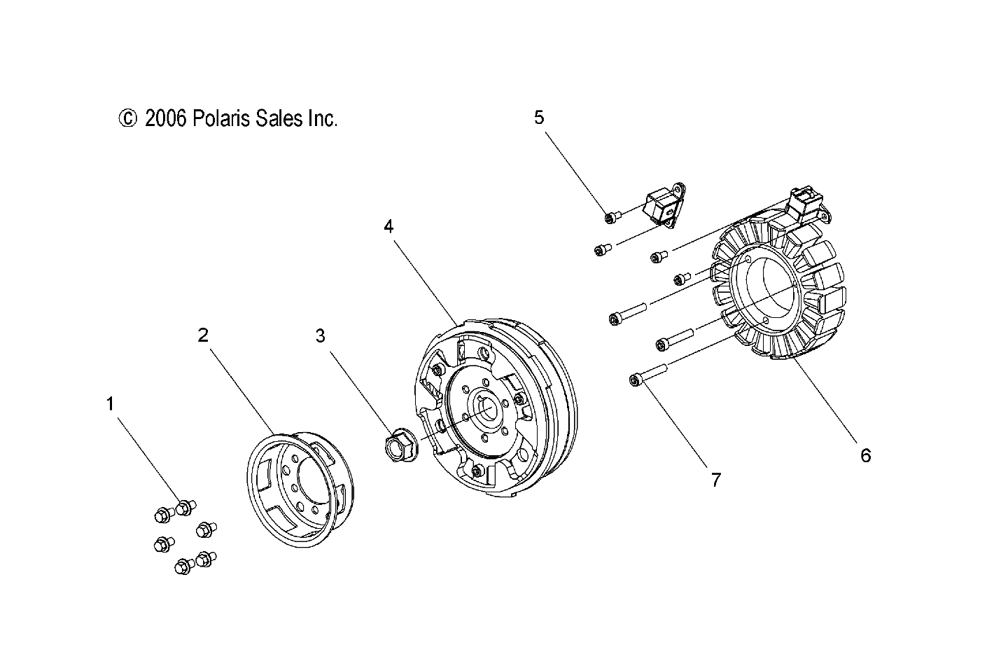 ENGINE, STATOR/FLYWHEEL - S07PS6HS/HSA/HSB (49SNOWSTATORCLEAN)