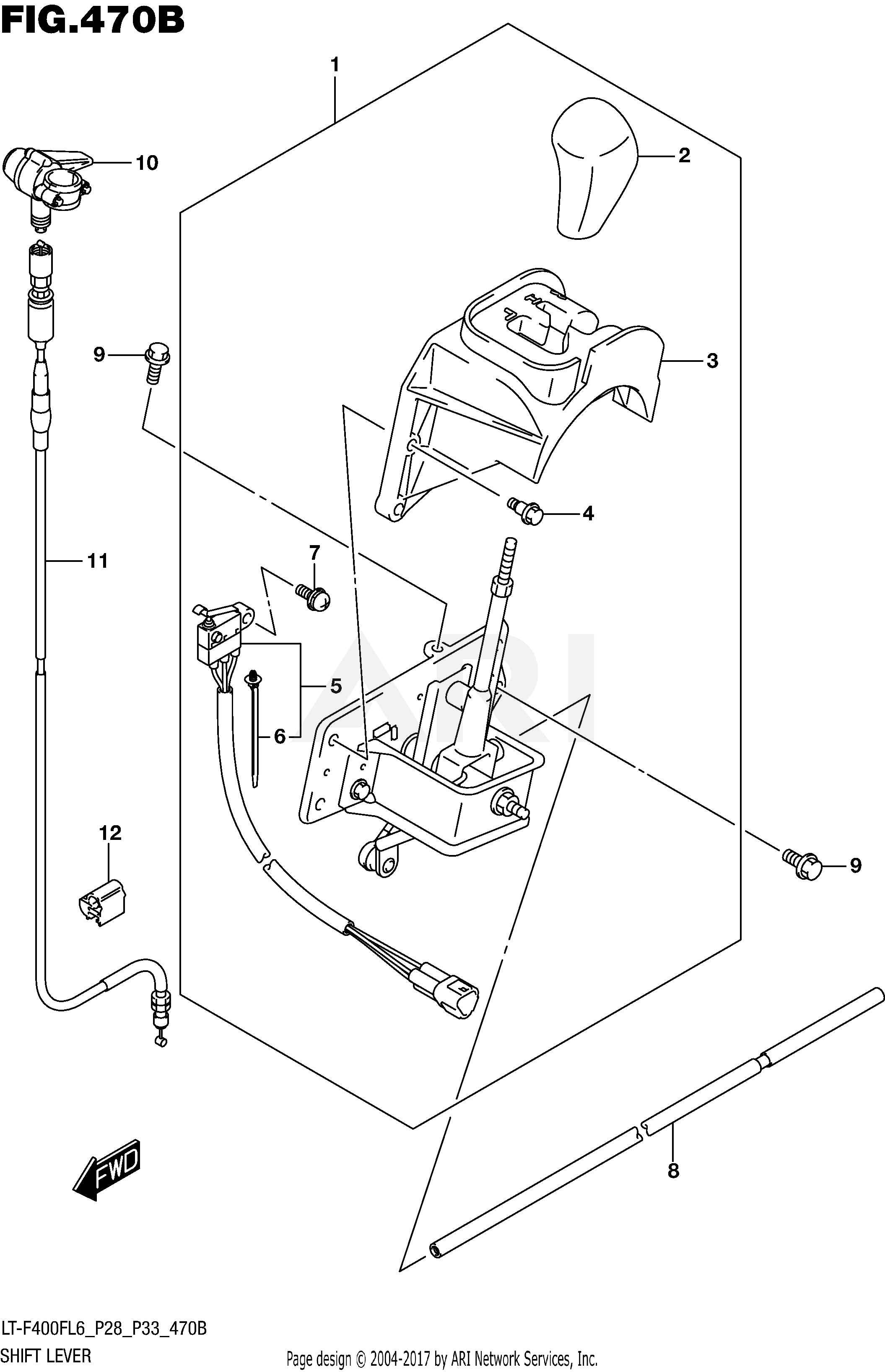 SHIFT LEVER (LT-F400FL6 P33)