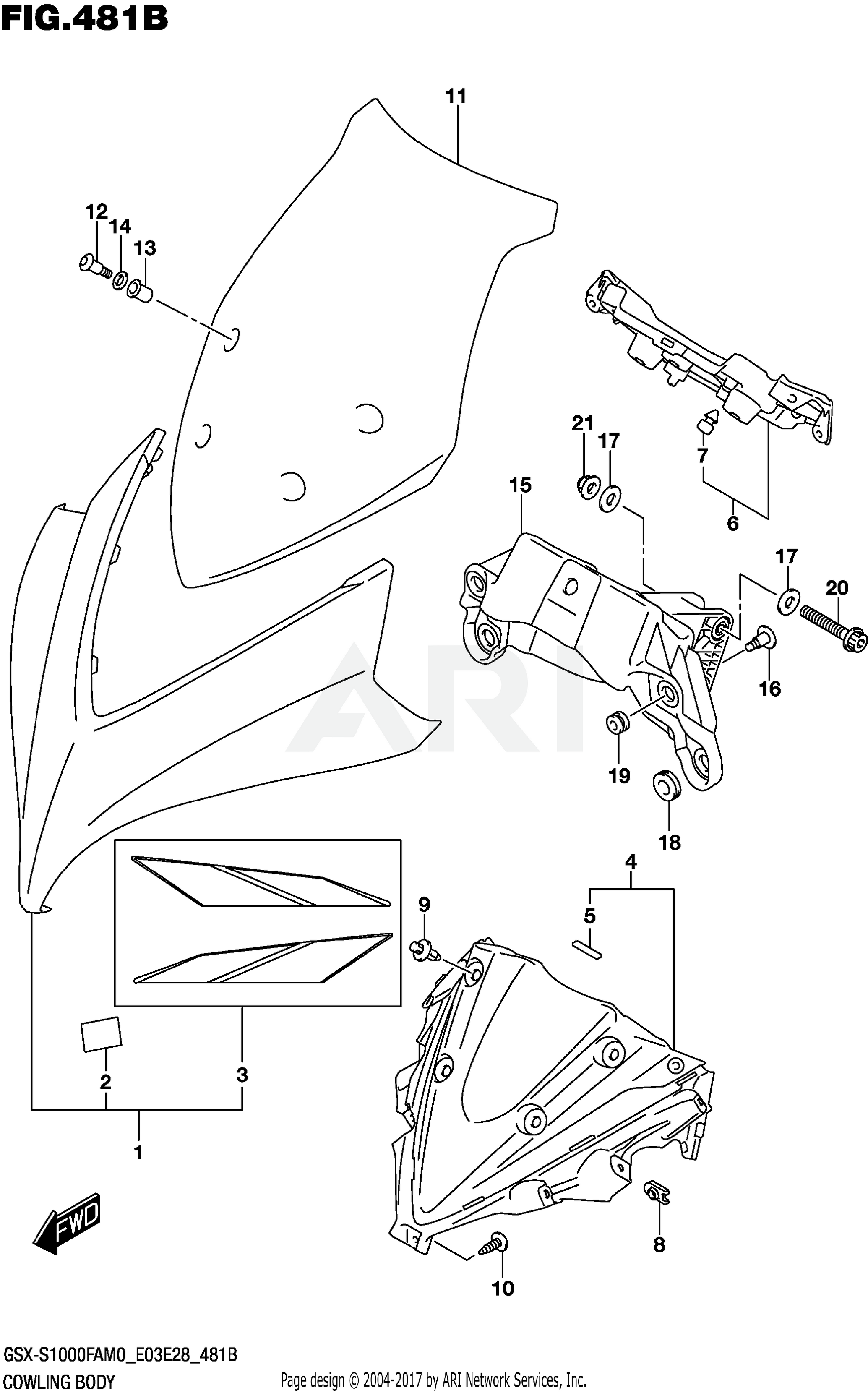 COWLING BODY (E28)