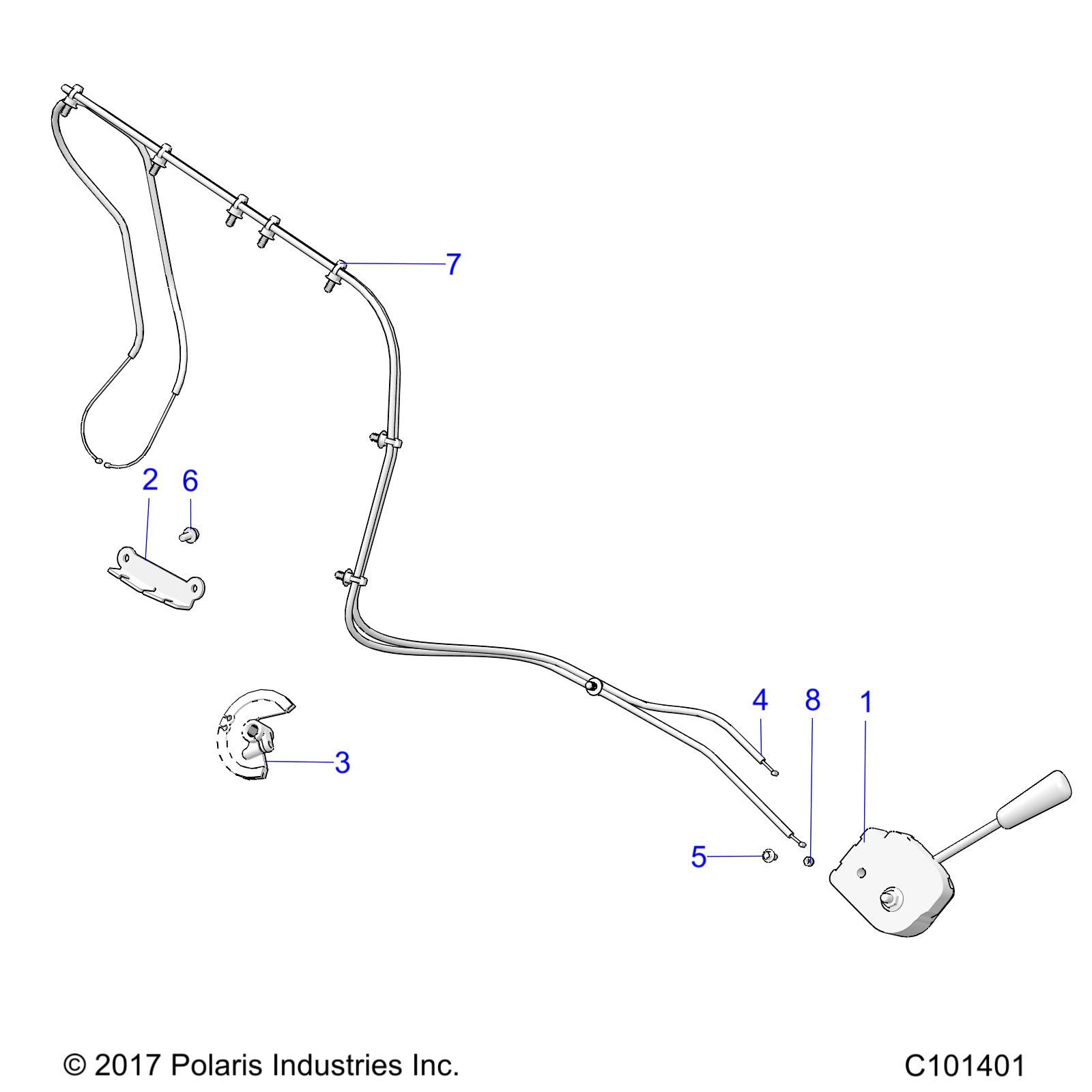 DRIVE TRAIN, SHIFT LEVER - A18HZA15B4 (C101401)