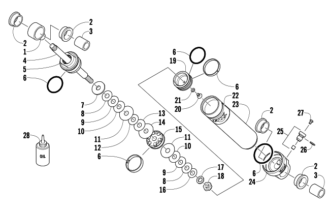 REAR SUSPENSION REAR ARM SHOCK ABSORBER