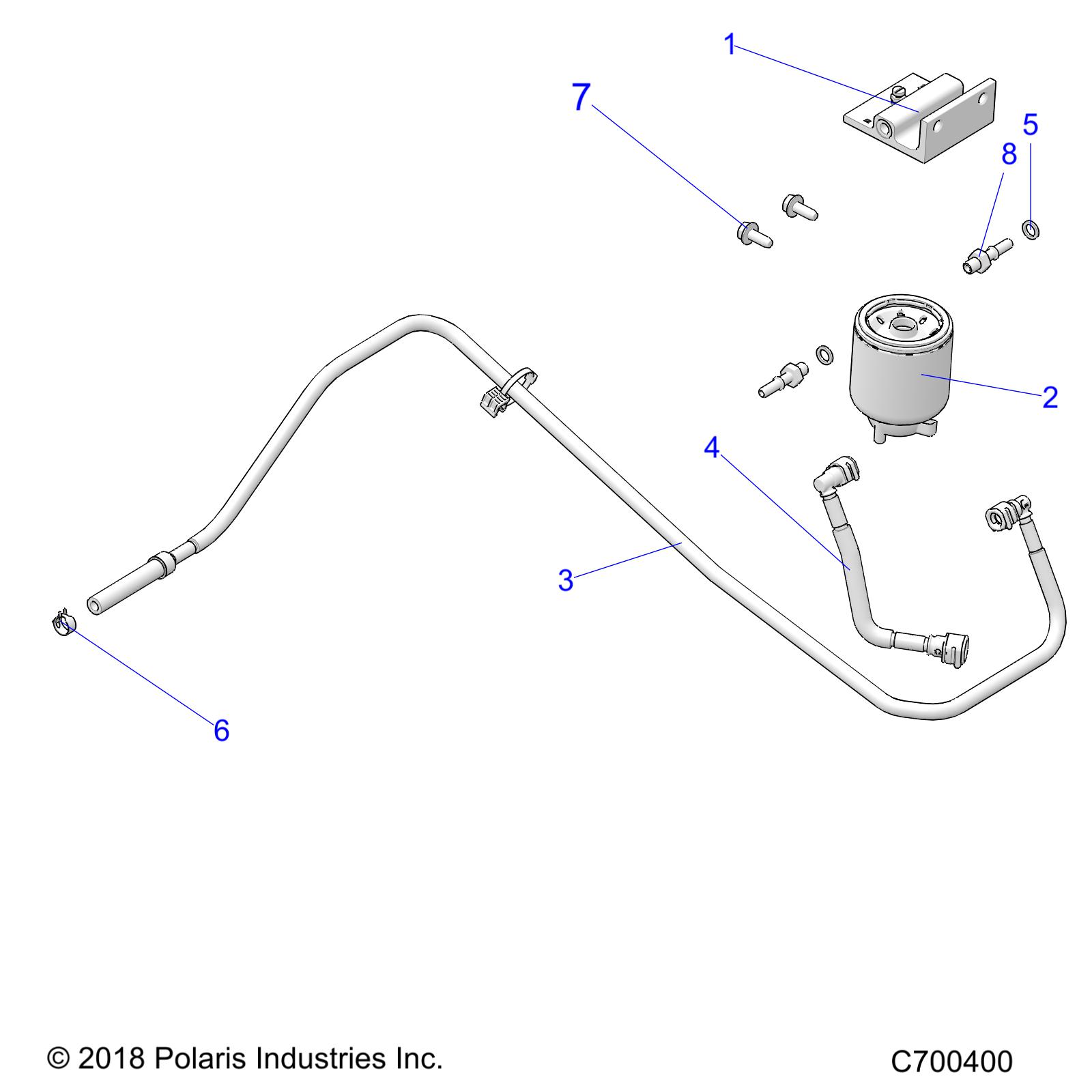 BODY, FUEL FILTER AND LINES - R20RRED4J1 (C700400)