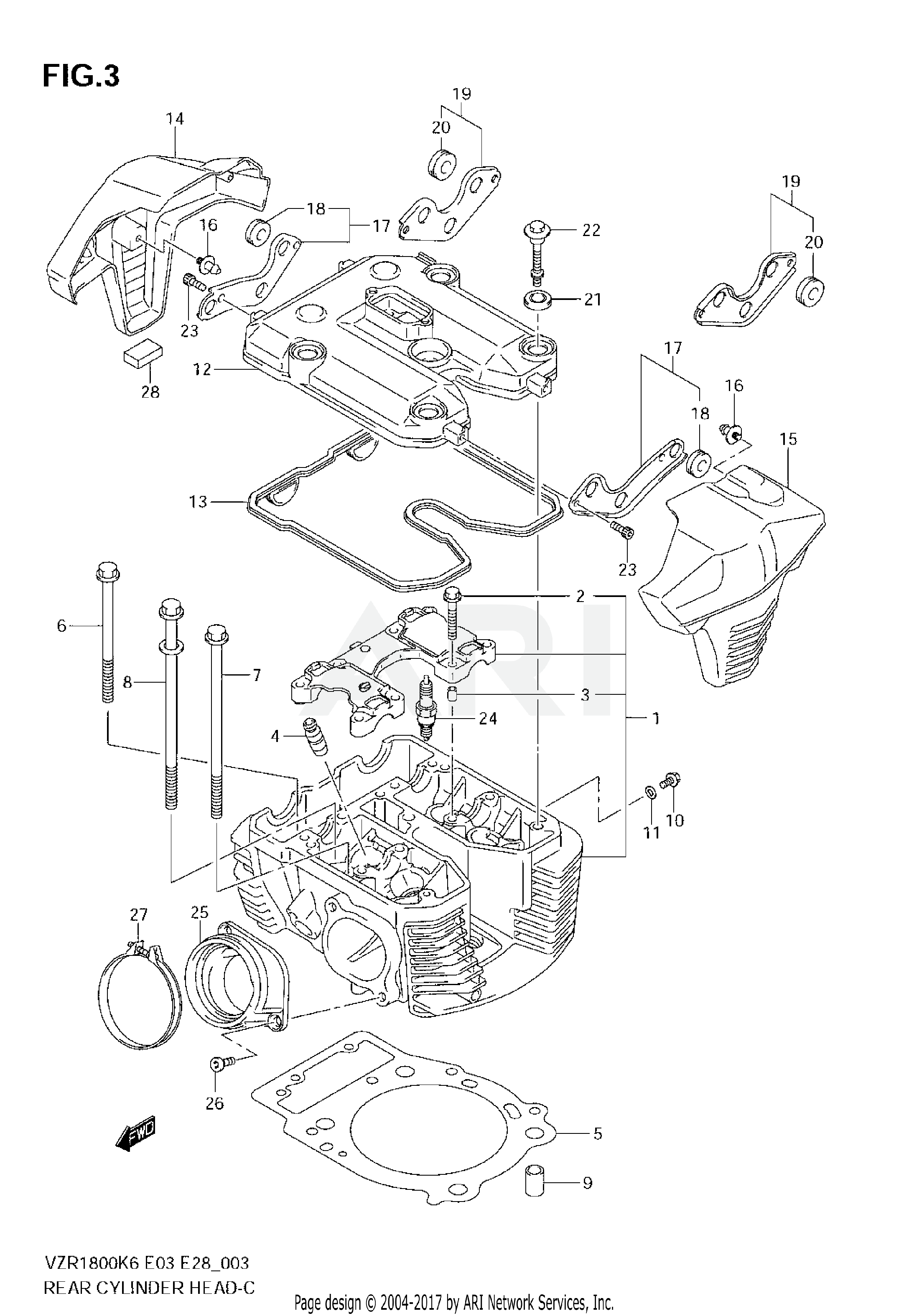 REAR CYLINDER HEAD