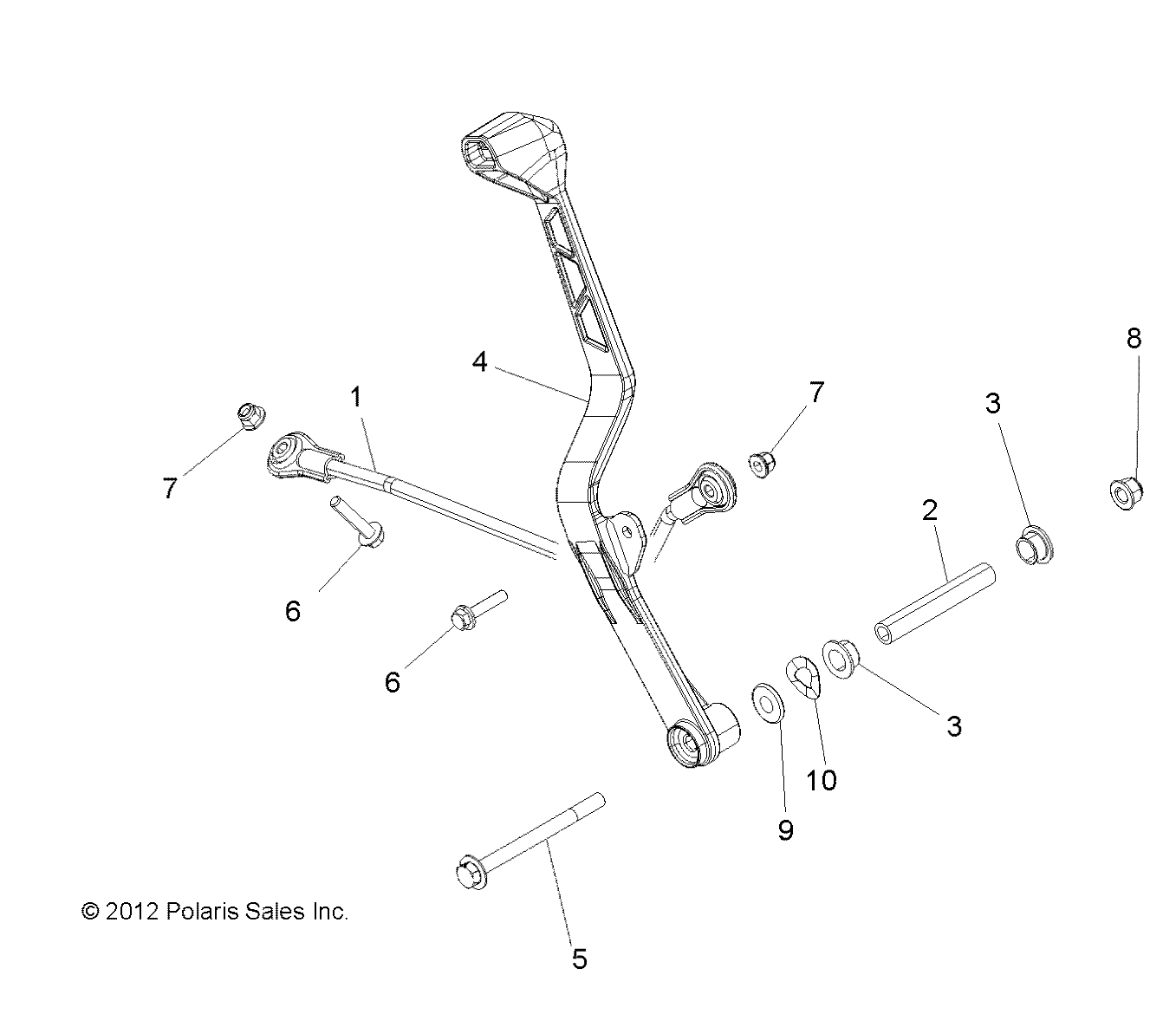 DRIVE TRAIN, GEAR SELECTOR - A13GH8EFK (49ATVGEARSELECT13850SCRAM)