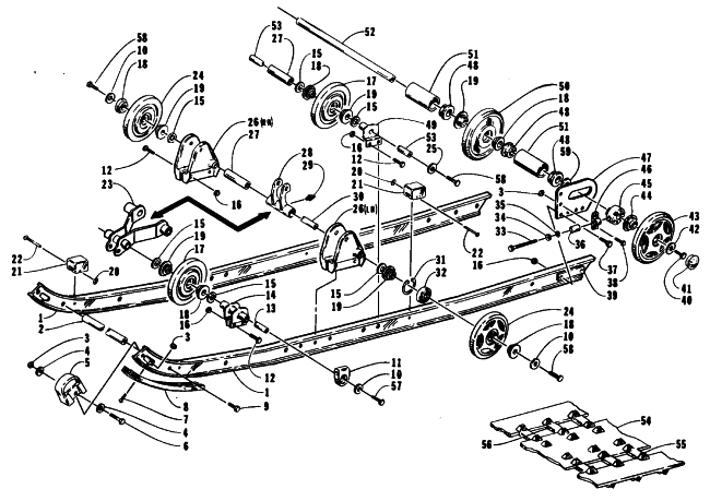 SLIDE RAIL AND TRACK ASSEMBLY