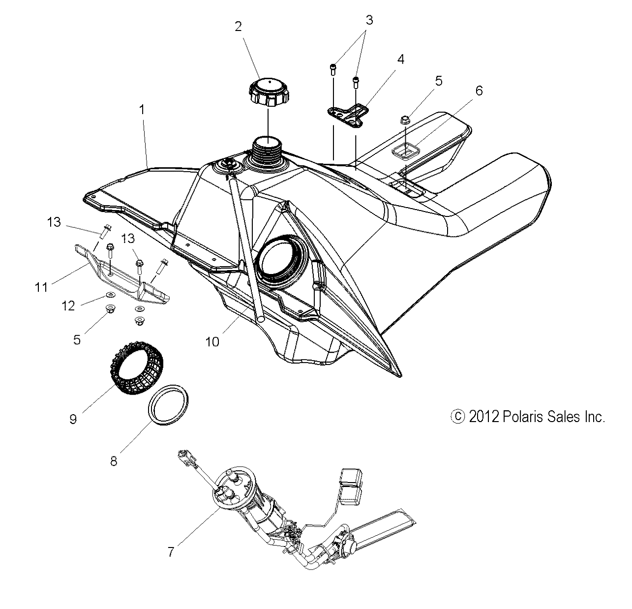 FUEL SYSTEM, FUEL TANK ASM. - S13BA6GSL (49SNOWFUEL13600LE)