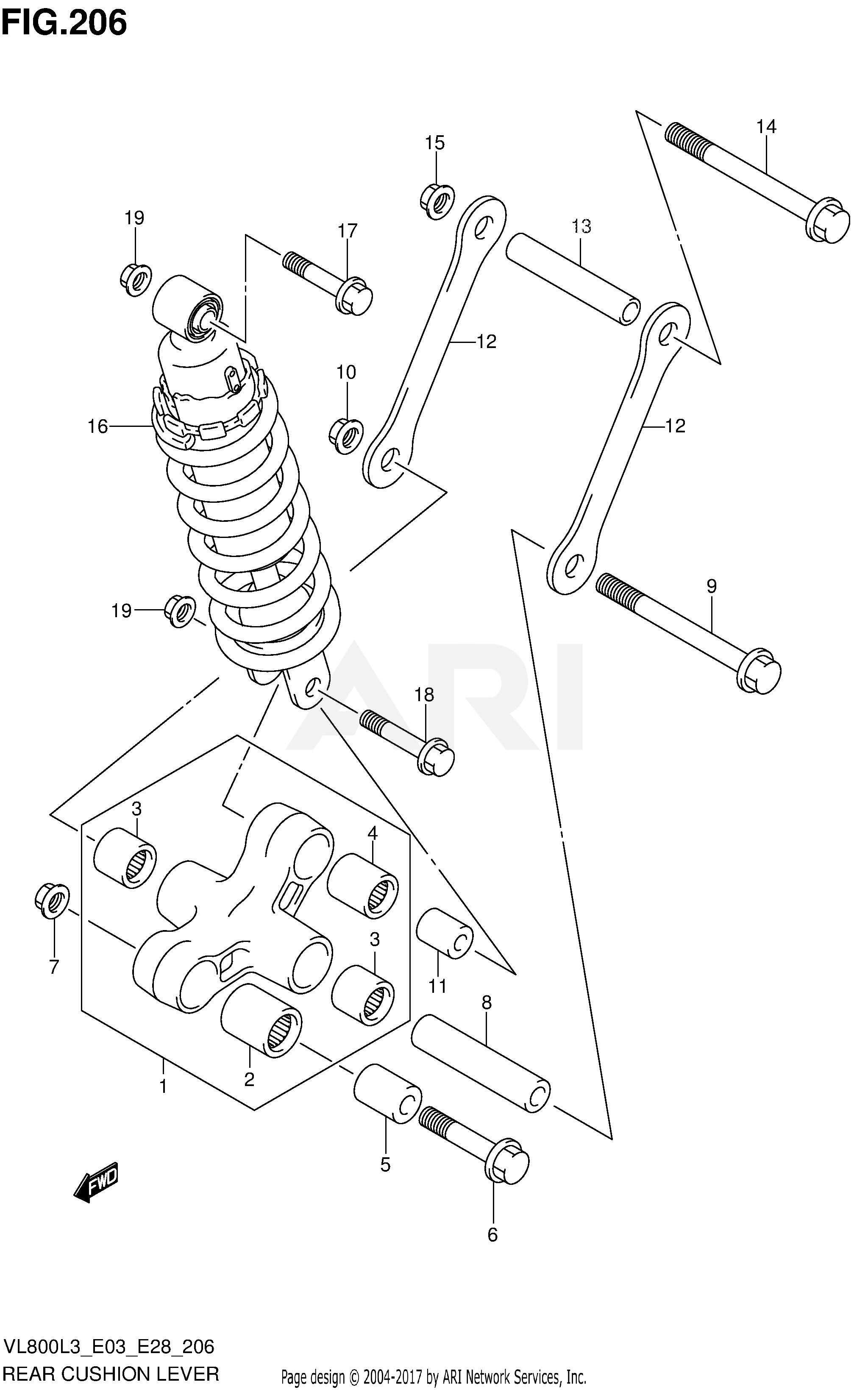 REAR CUSHION LEVER (VL800CL3 E03)