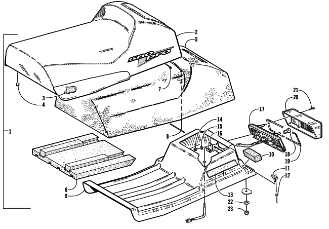 SEAT AND TAILLIGHT ASSEMBLY