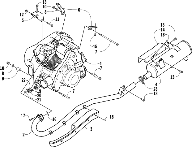 ENGINE AND EXHAUST