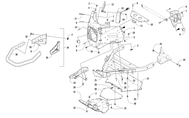 FRONT BUMPER AND FRAME ASSEMBLY