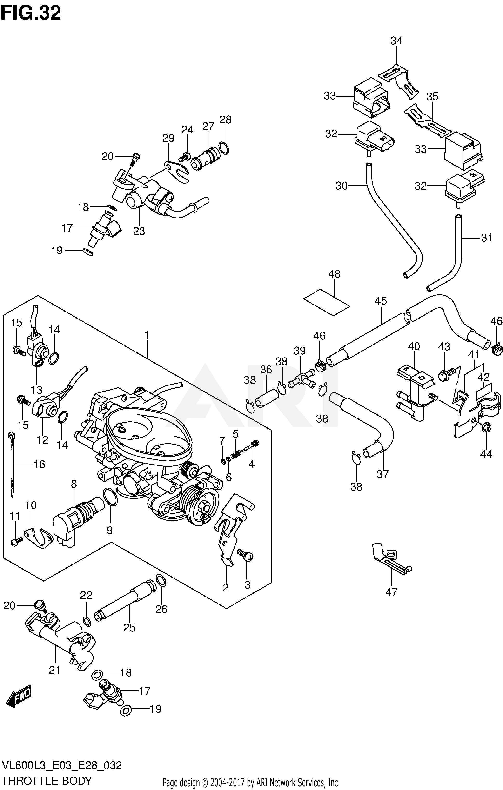 THROTTLE BODY (VL800CL3 E33)