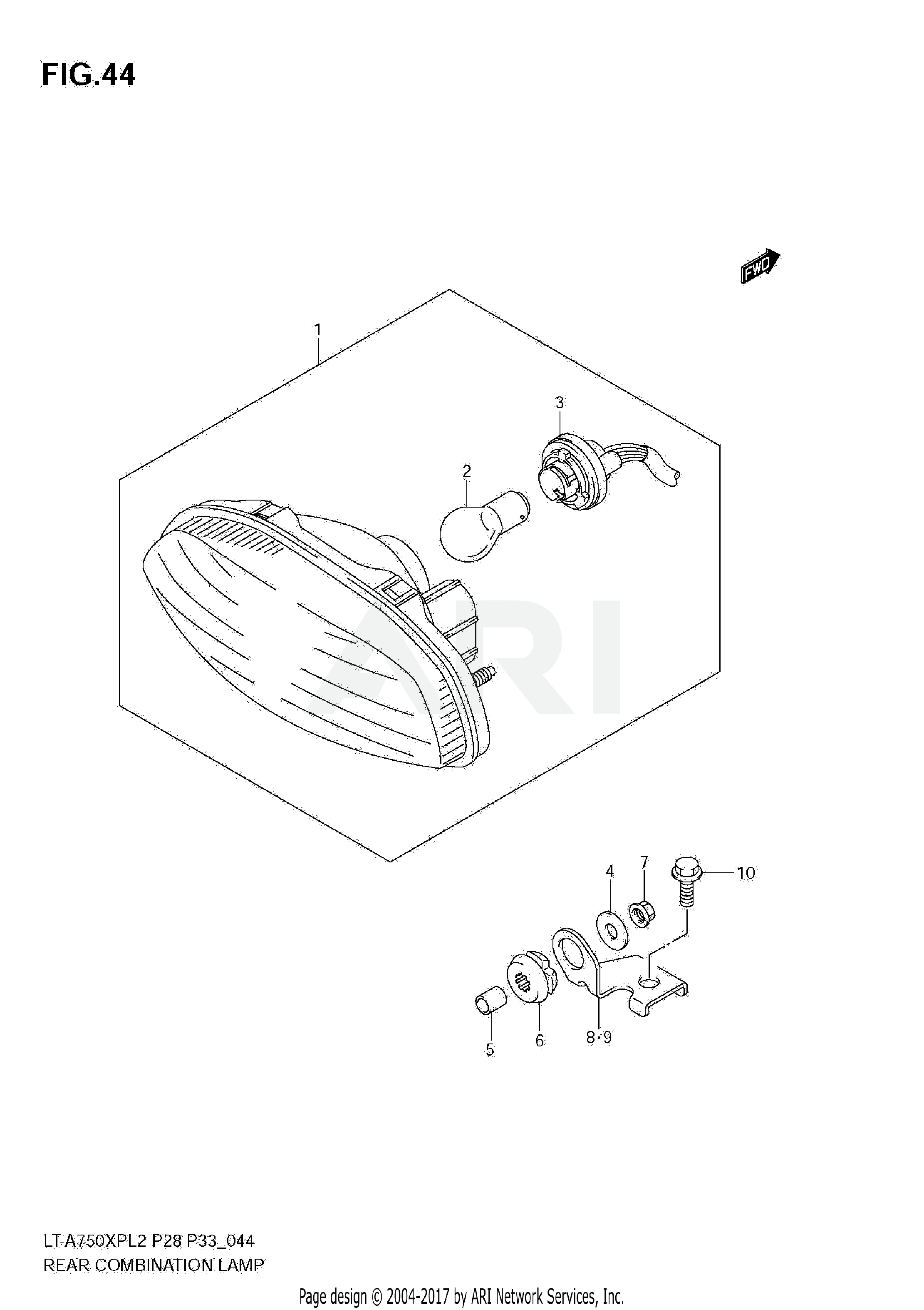 REAR COMBINATION LAMP (LT-A750XPL2 E33)