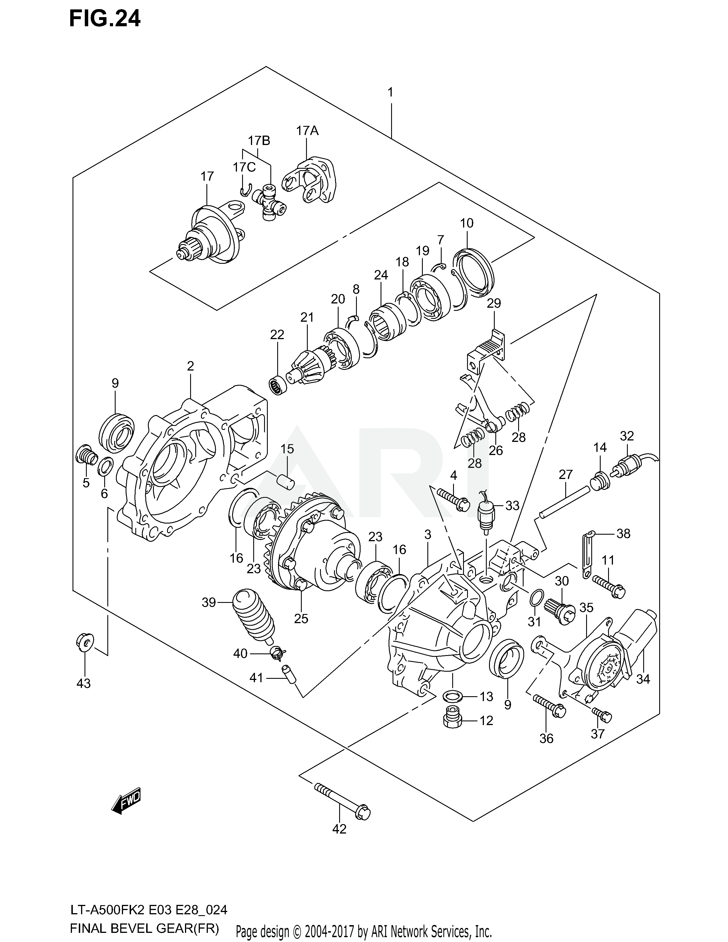 FINAL BEVEL GEAR (FRONT) (MODEL K2)