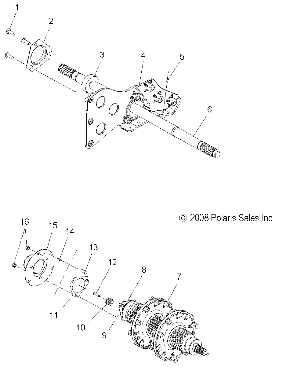 DRIVE TRAIN, JACKSHAFT and DRIVESHAFT - S09PP7FS/FE (49SNOWDRIVETRAIN09FSTRG)