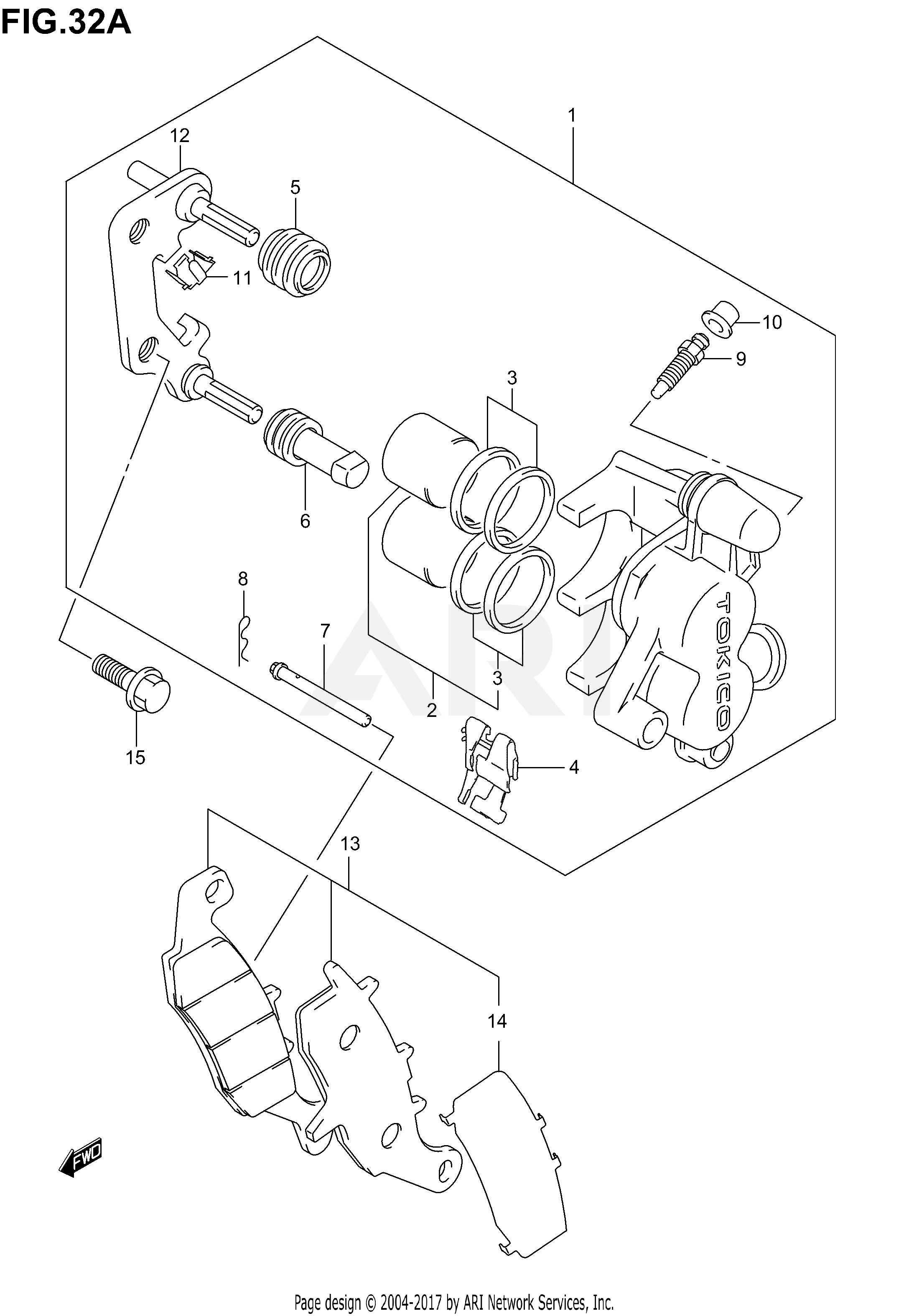 FRONT CALIPER (MODEL K5/K6)