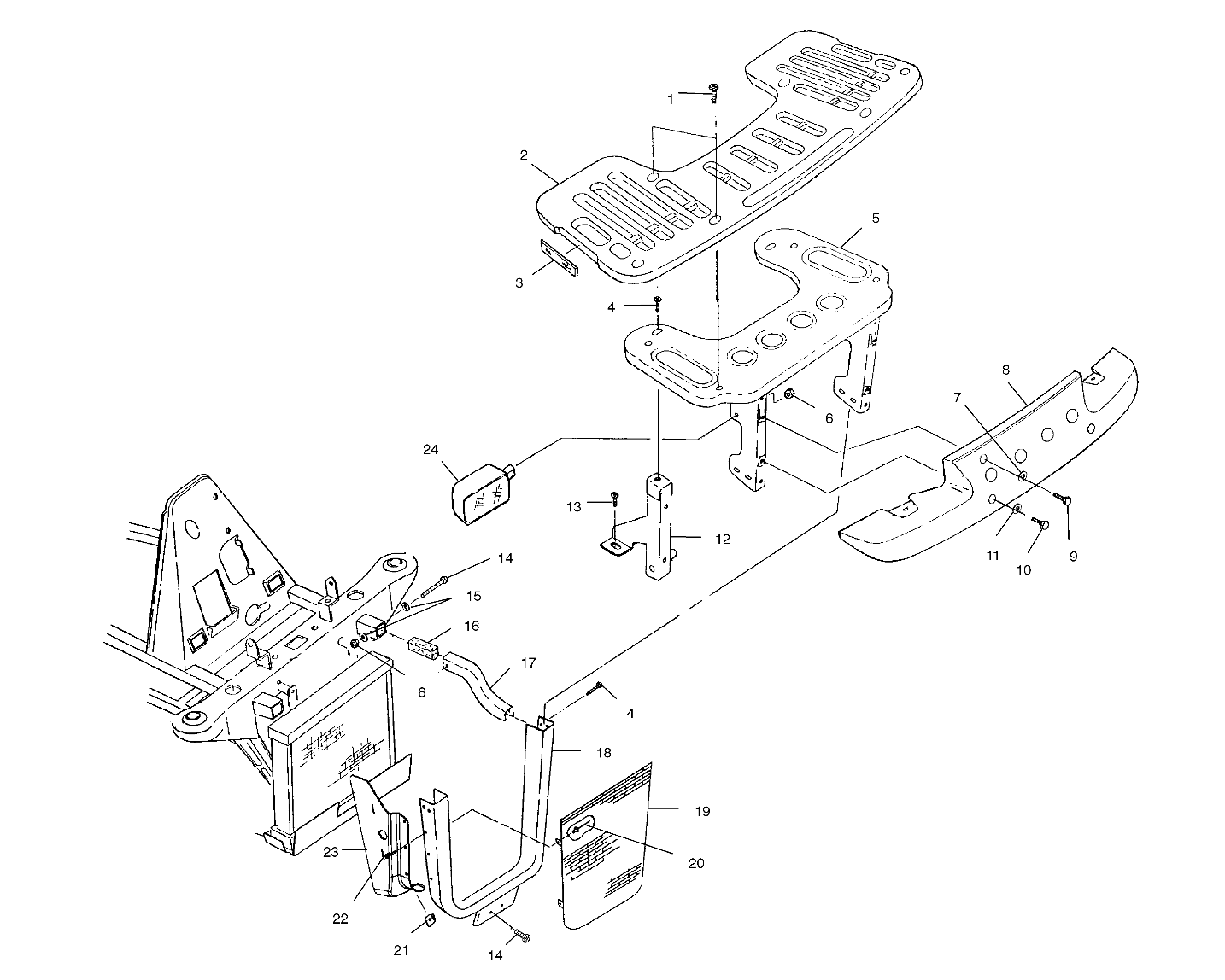 FRONT RACK and BUMPER MOUNTING - A00CL50AA (4954815481A008)