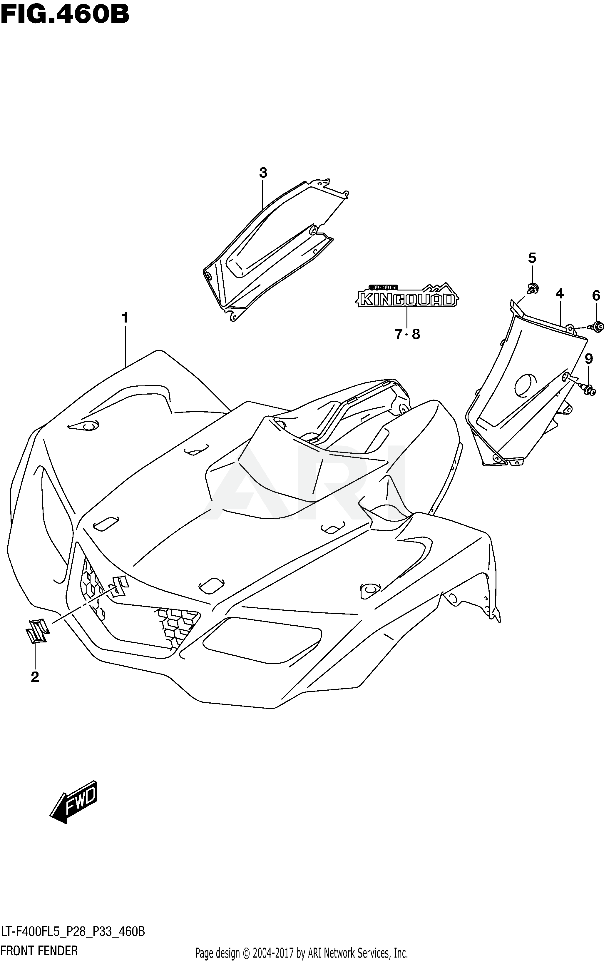 FRONT FENDER (LT-F400FL5 P33)