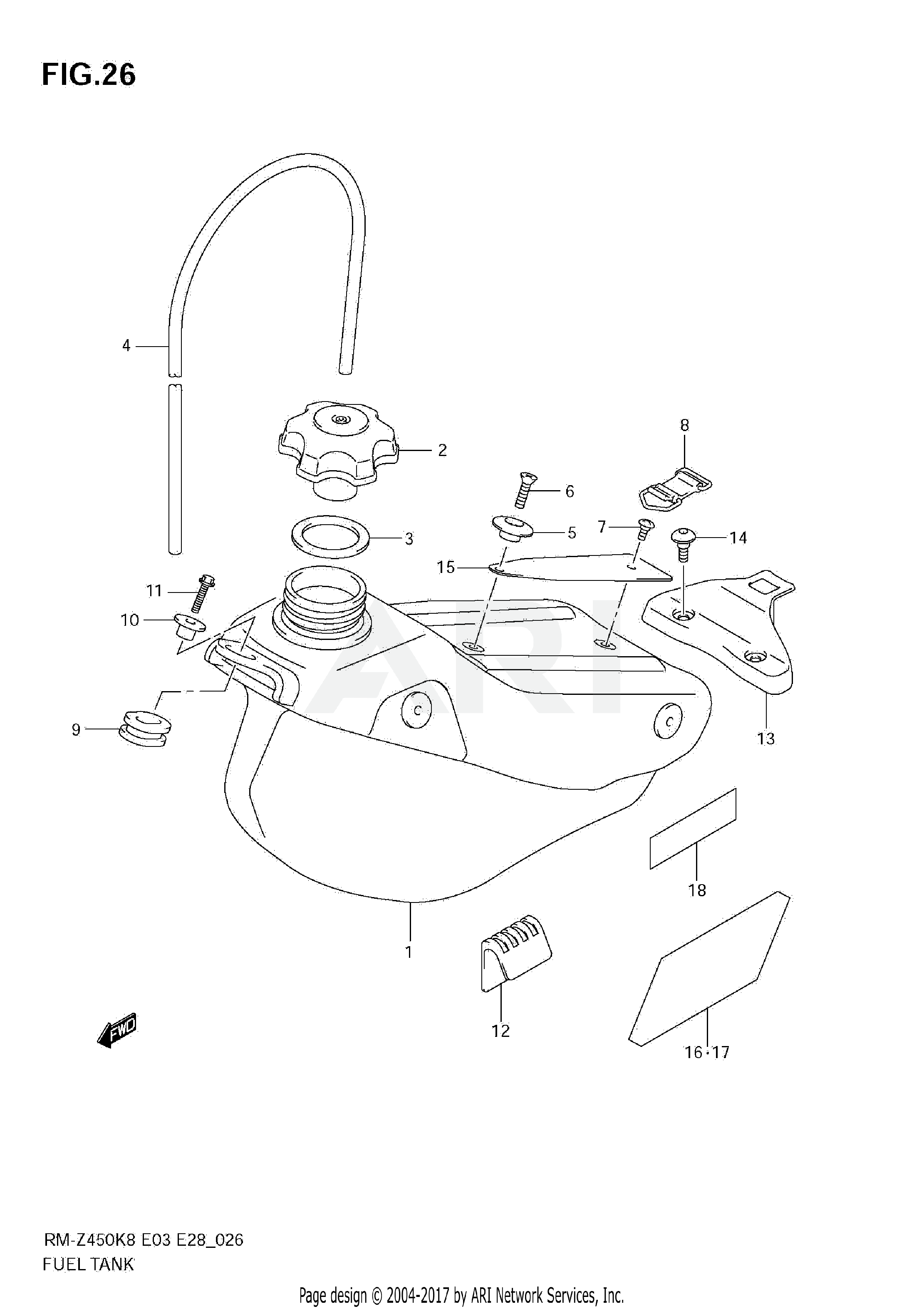 FUEL TANK (RM-Z450 K8/K9/L0)