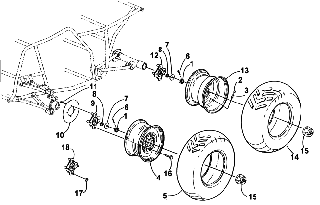 WHEEL AND TIRE ASSEMBLY