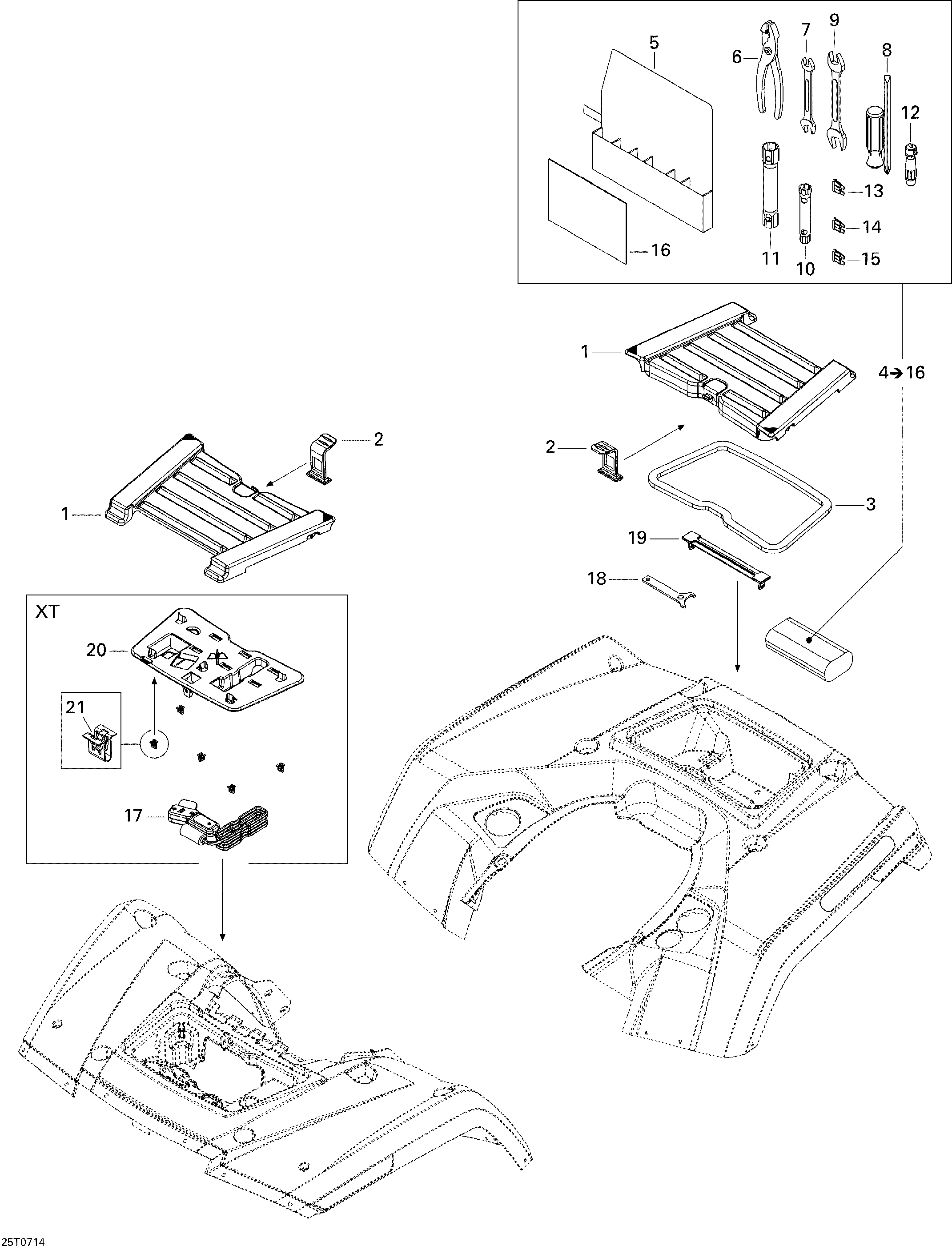 Front and Rear Trays STD