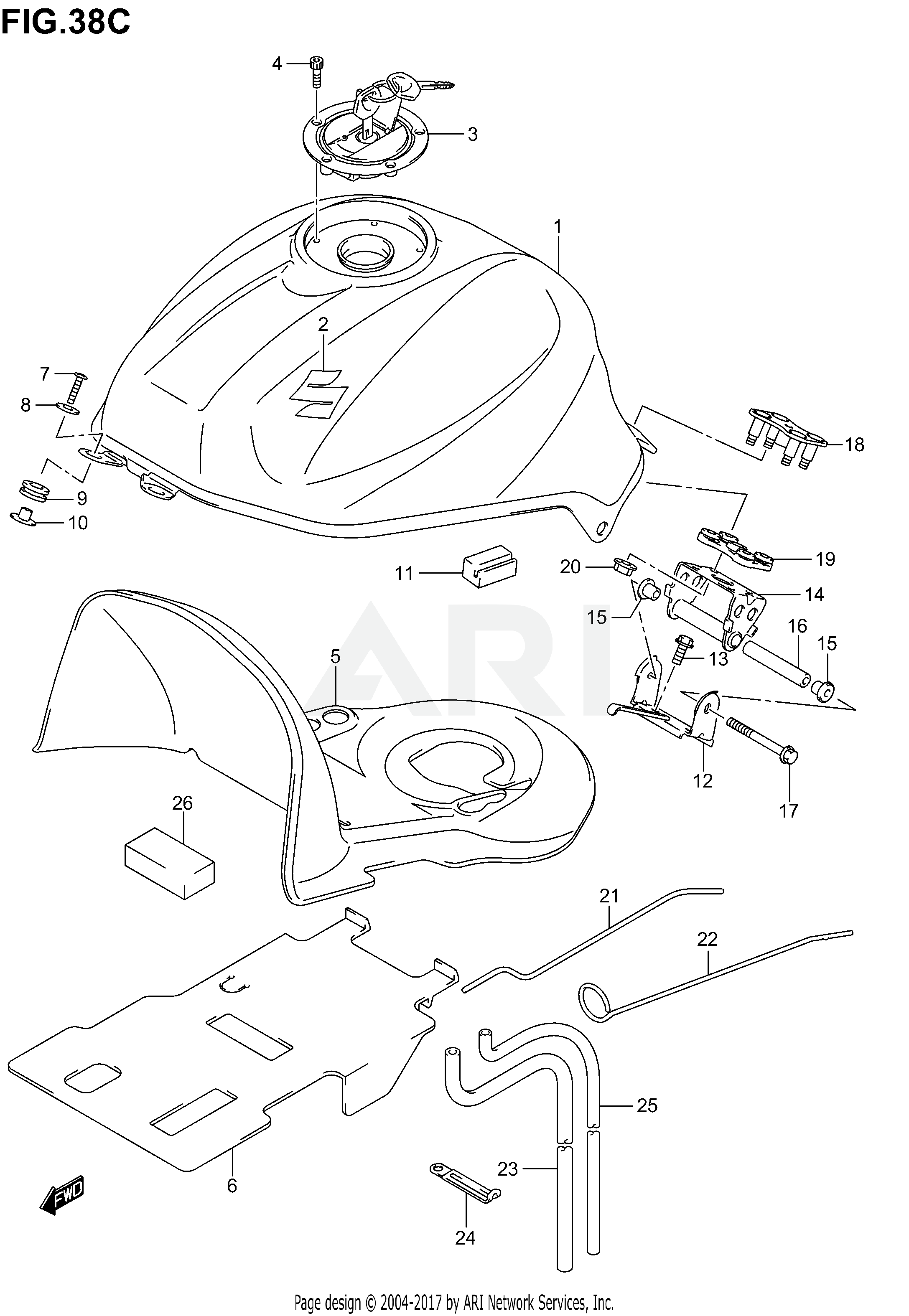 FUEL TANK (MODEL K5)