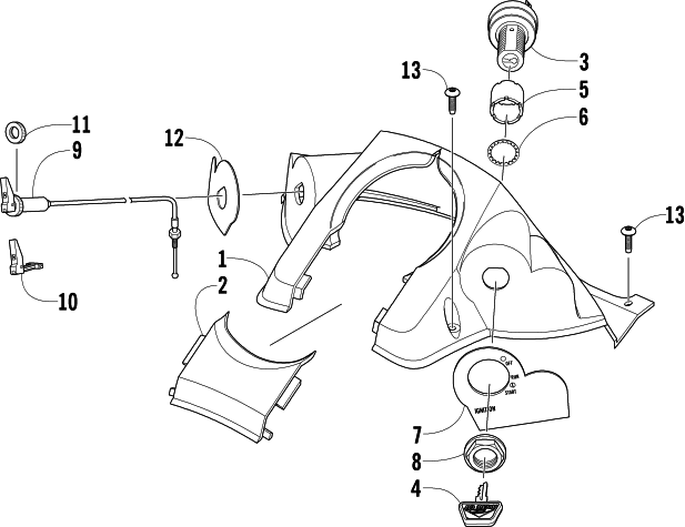 CONSOLE AND SWITCH ASSEMBLY