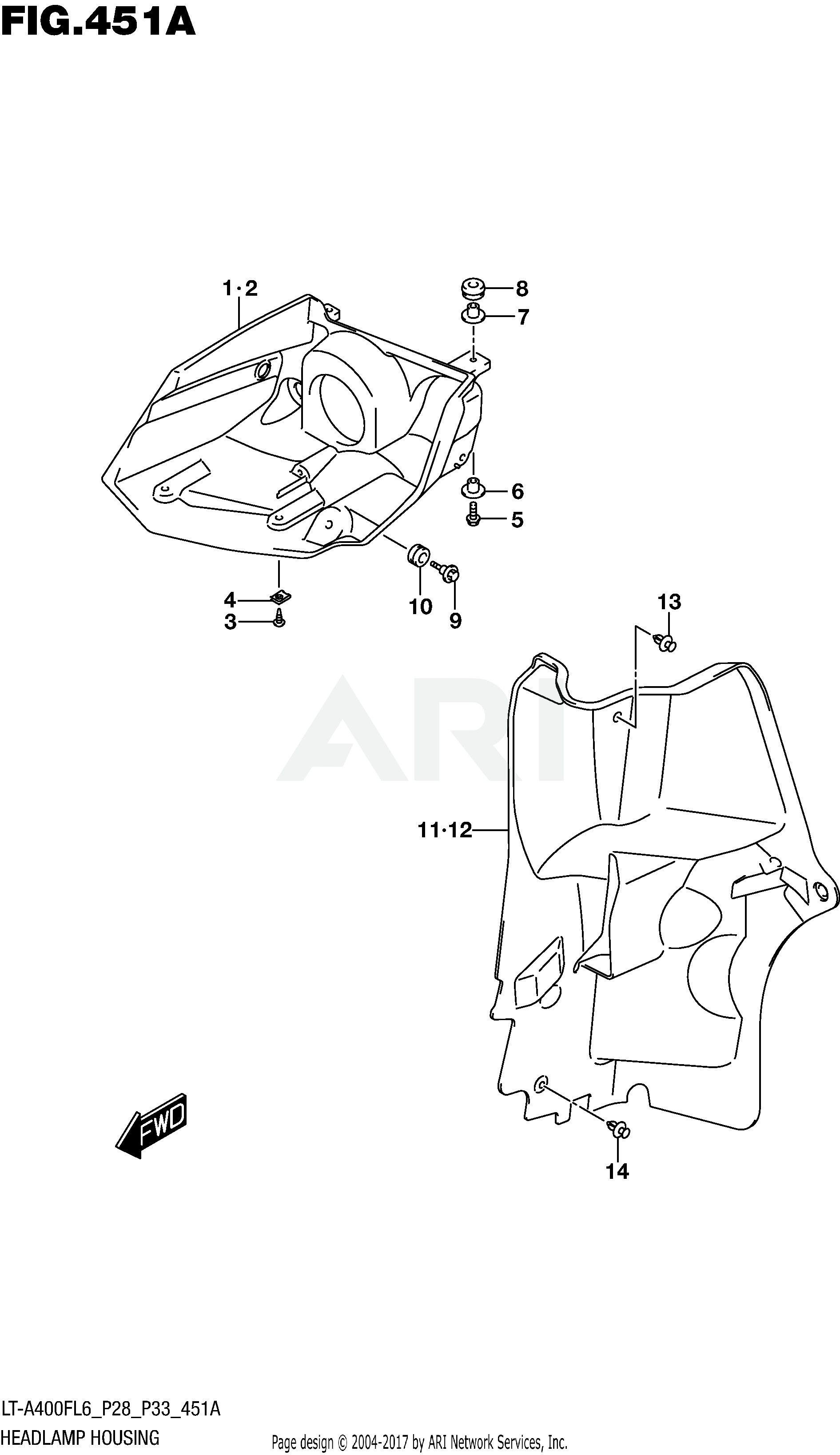 FRONT LAMP HOUSING