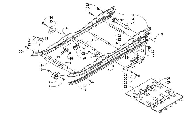 SLIDE RAIL AND TRACK ASSEMBLY