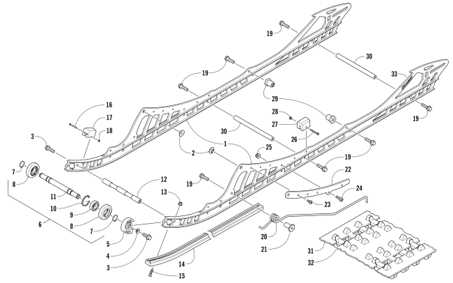 SLIDE RAIL AND TRACK ASSEMBLY